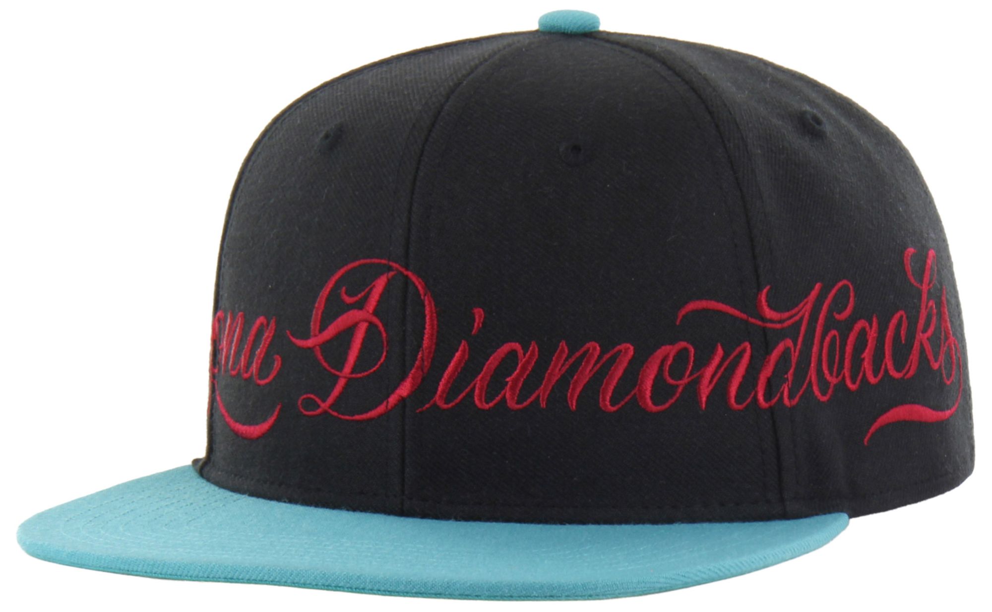 '47 Adult Arizona Diamondbacks Black Mister Cartoon Script Captain Hat