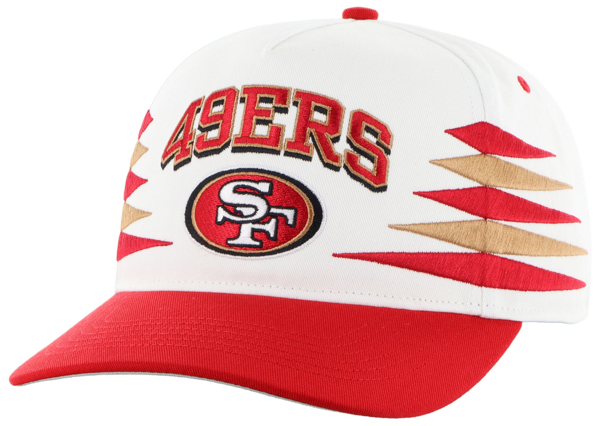 '47 Adult San Francisco 49ers White Diamond Hitch Adjustable Hat