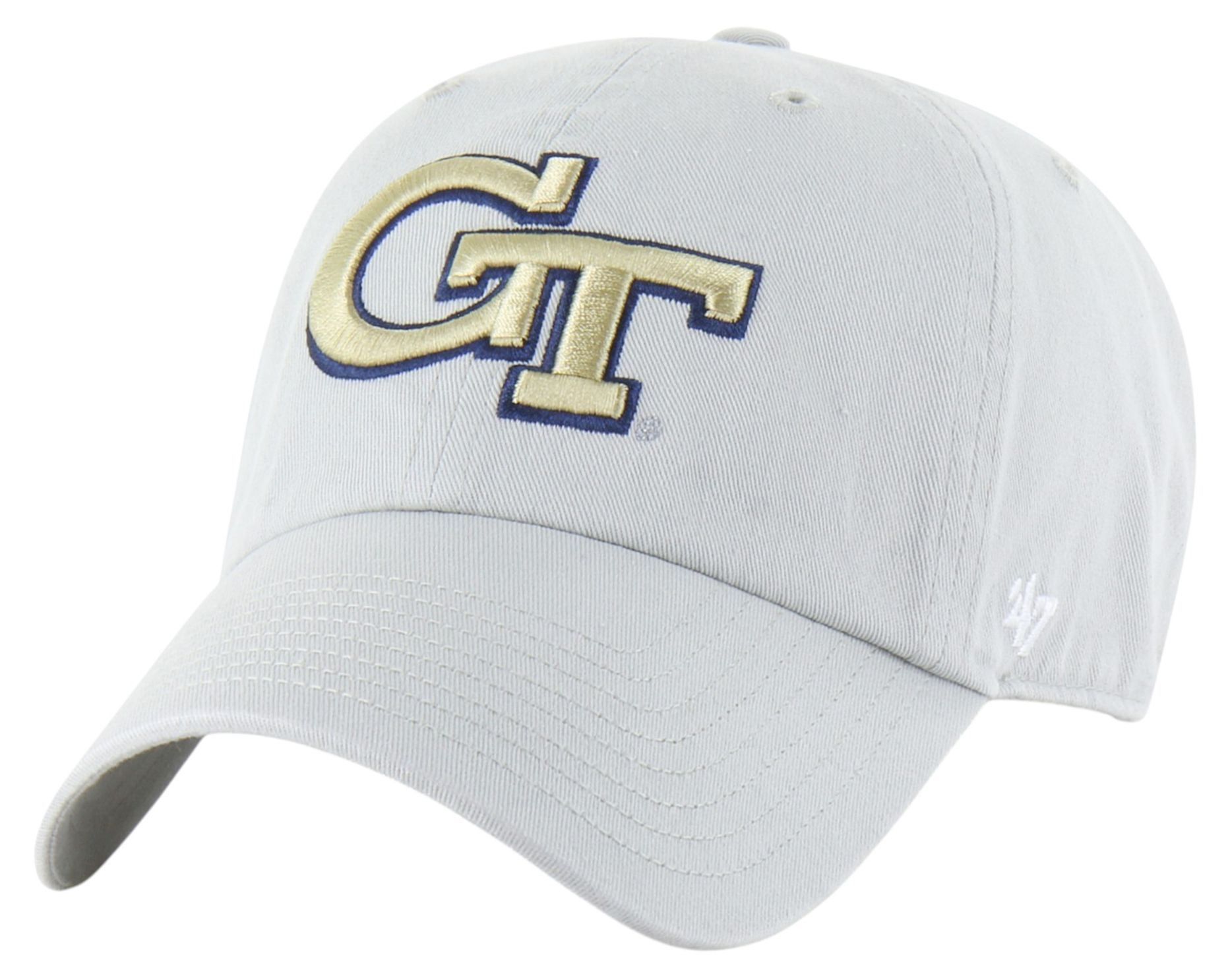 '47 Adult Georgia Tech Yellow Jackets Grey Clean Up Adjustable Hat
