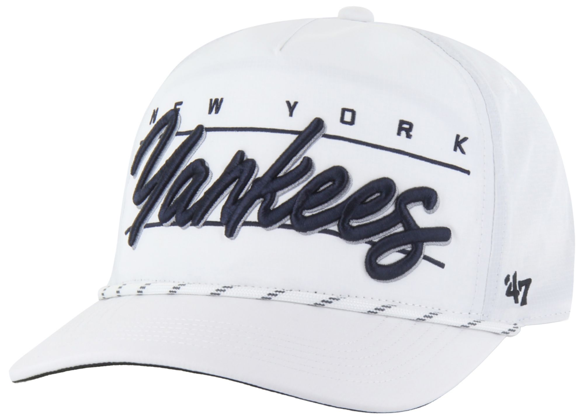 '47 Adult New York Yankees White Condor Hitch Adjustable Hat