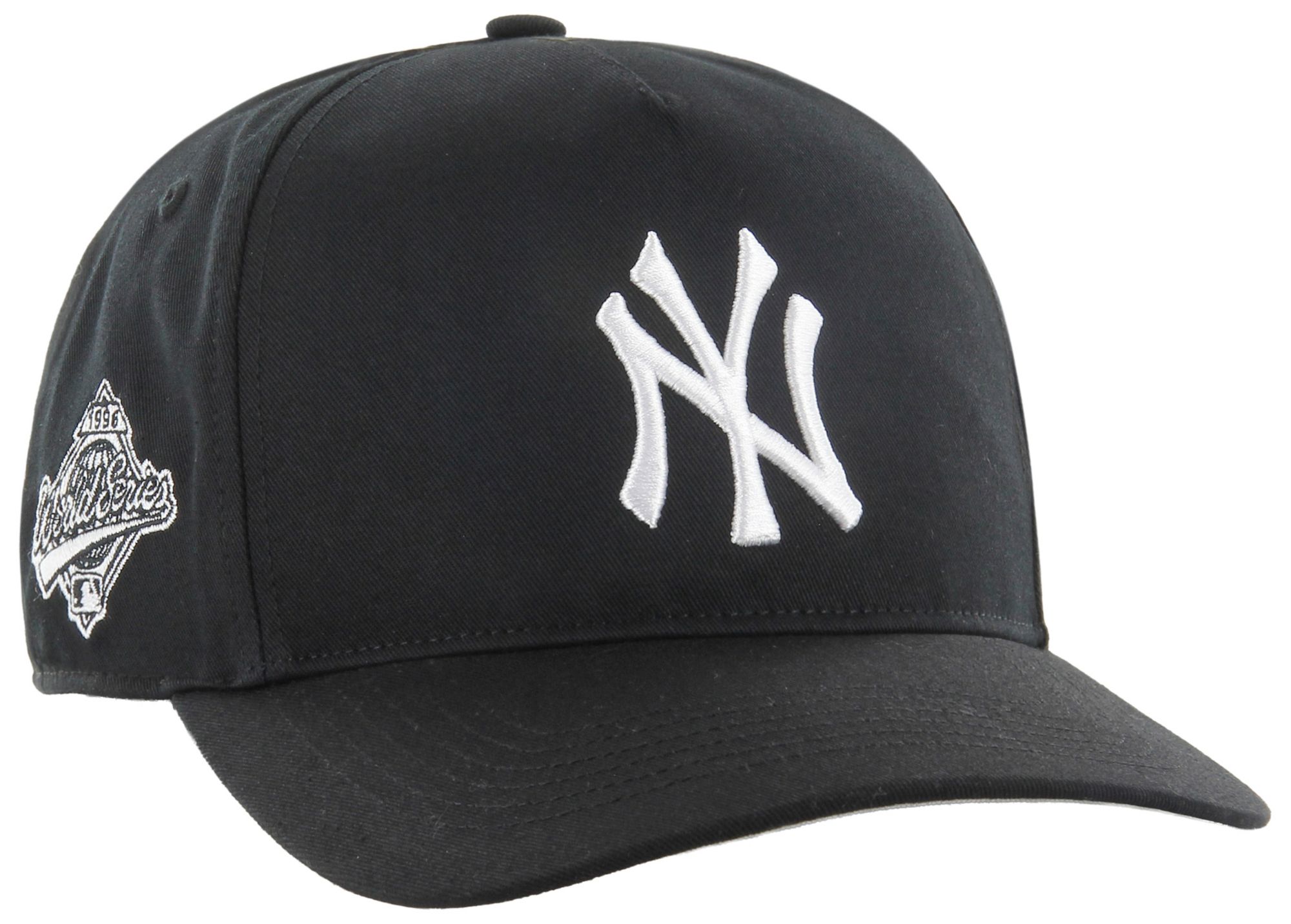 '47 Adult New York Yankees Black Black&amp;White Sure Shot Hitch Adjustable Hat
