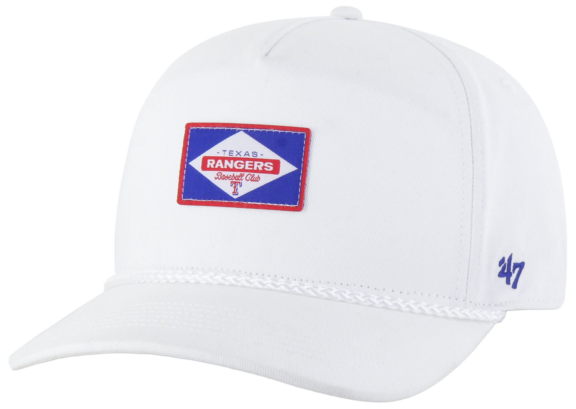 '47 Adult Texas Rangers White Milkwood Rope Hitch Adjustable Hat