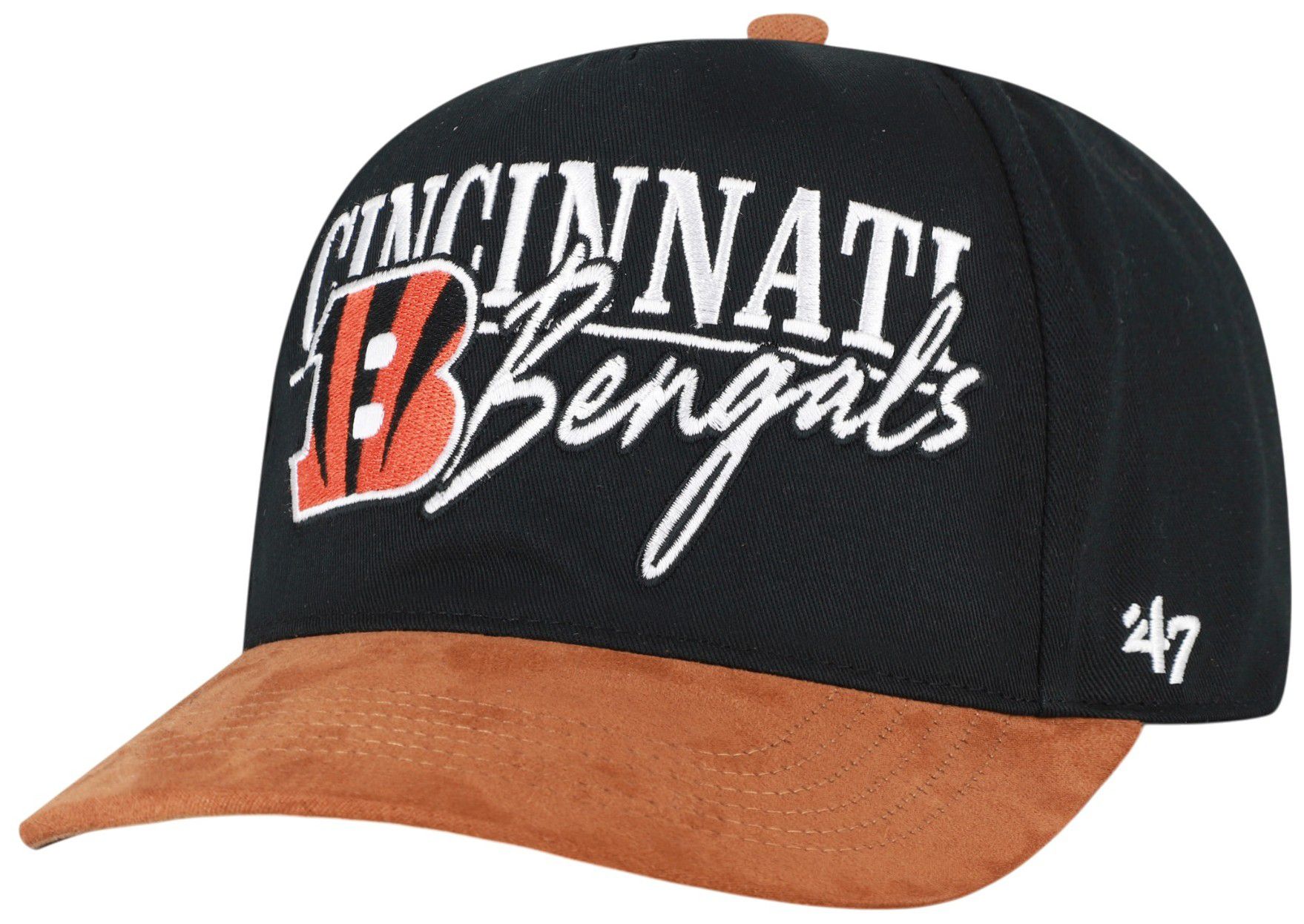 '47 Adult Cincinnati Bengals Black Line Hitch Adjustable Hat