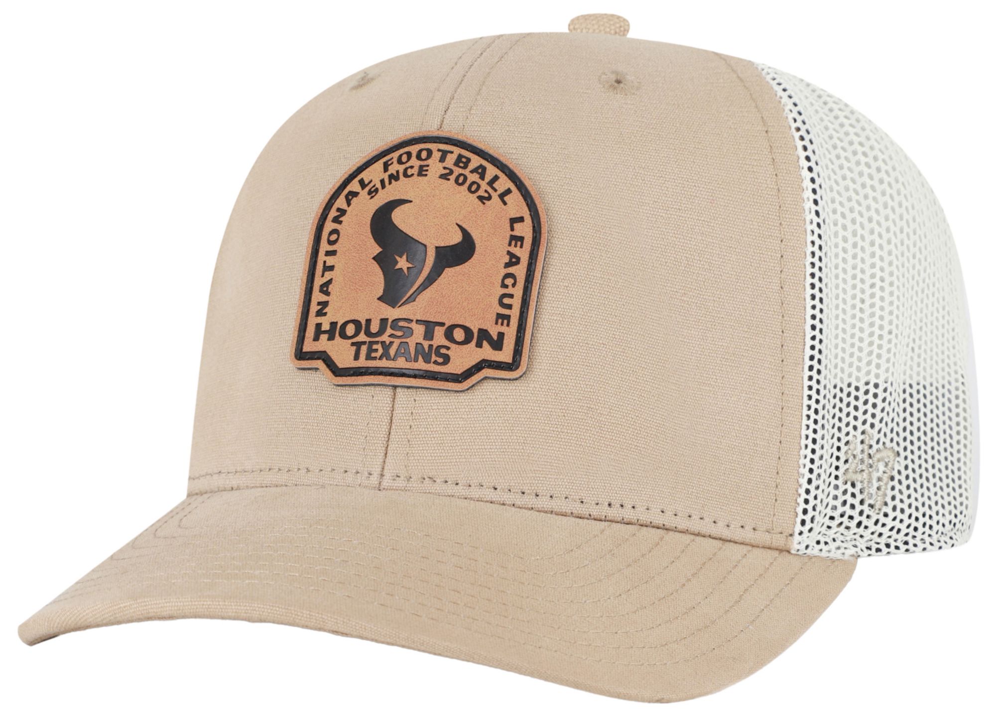 '47 Adult Houston Texans Khaki Adjustable Trucker Hat
