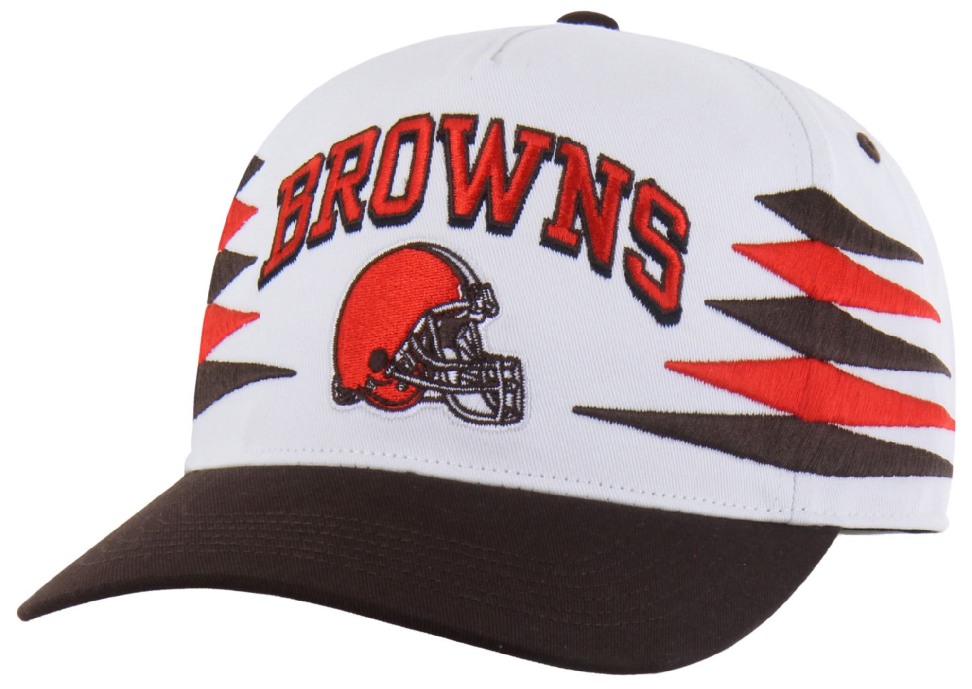 '47 Adult Cleveland Browns White Diamond Hitch Adjustable Hat