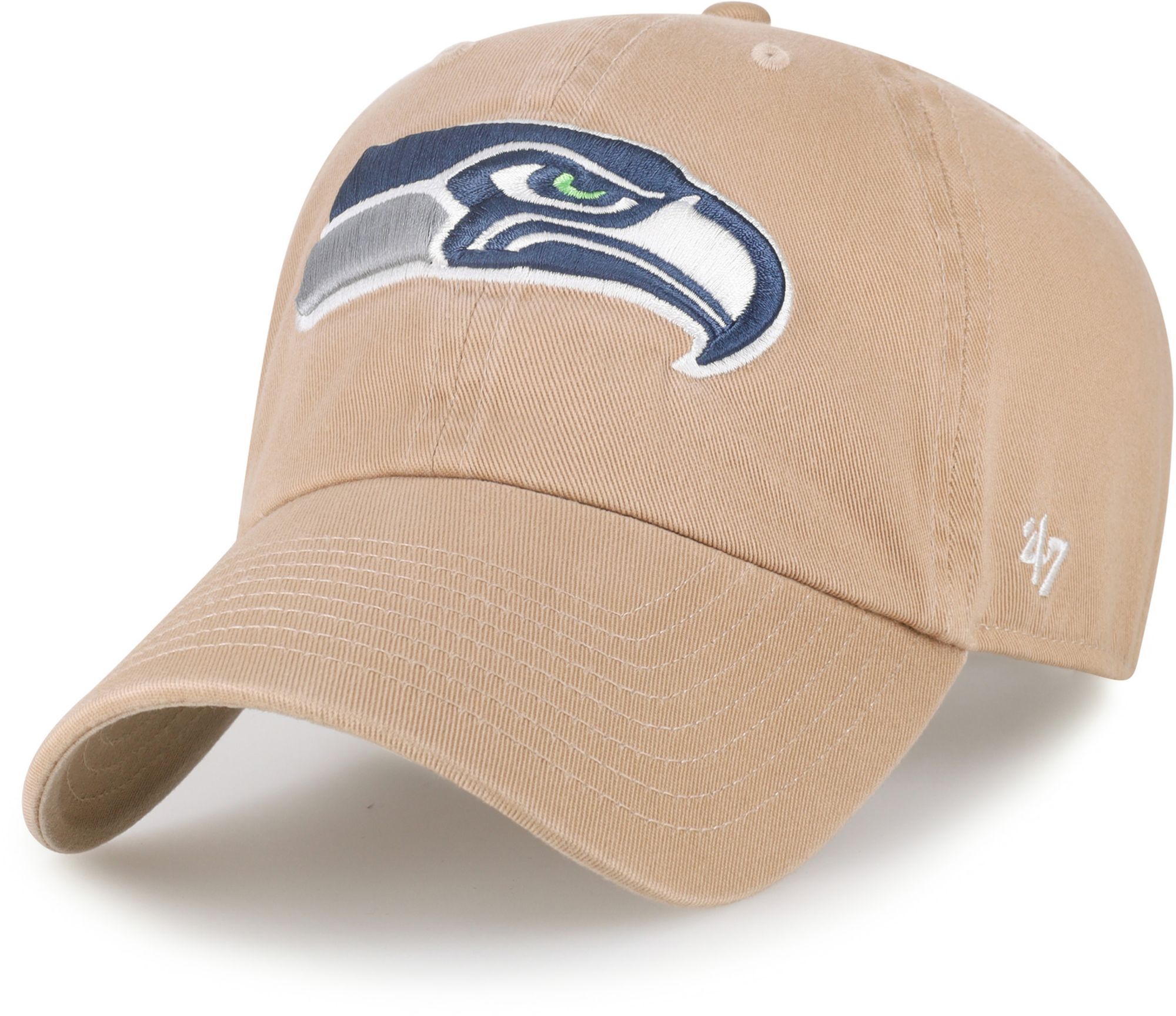 '47 Adult Seattle Seahawks Khaki Adjustable Clean Up Hat