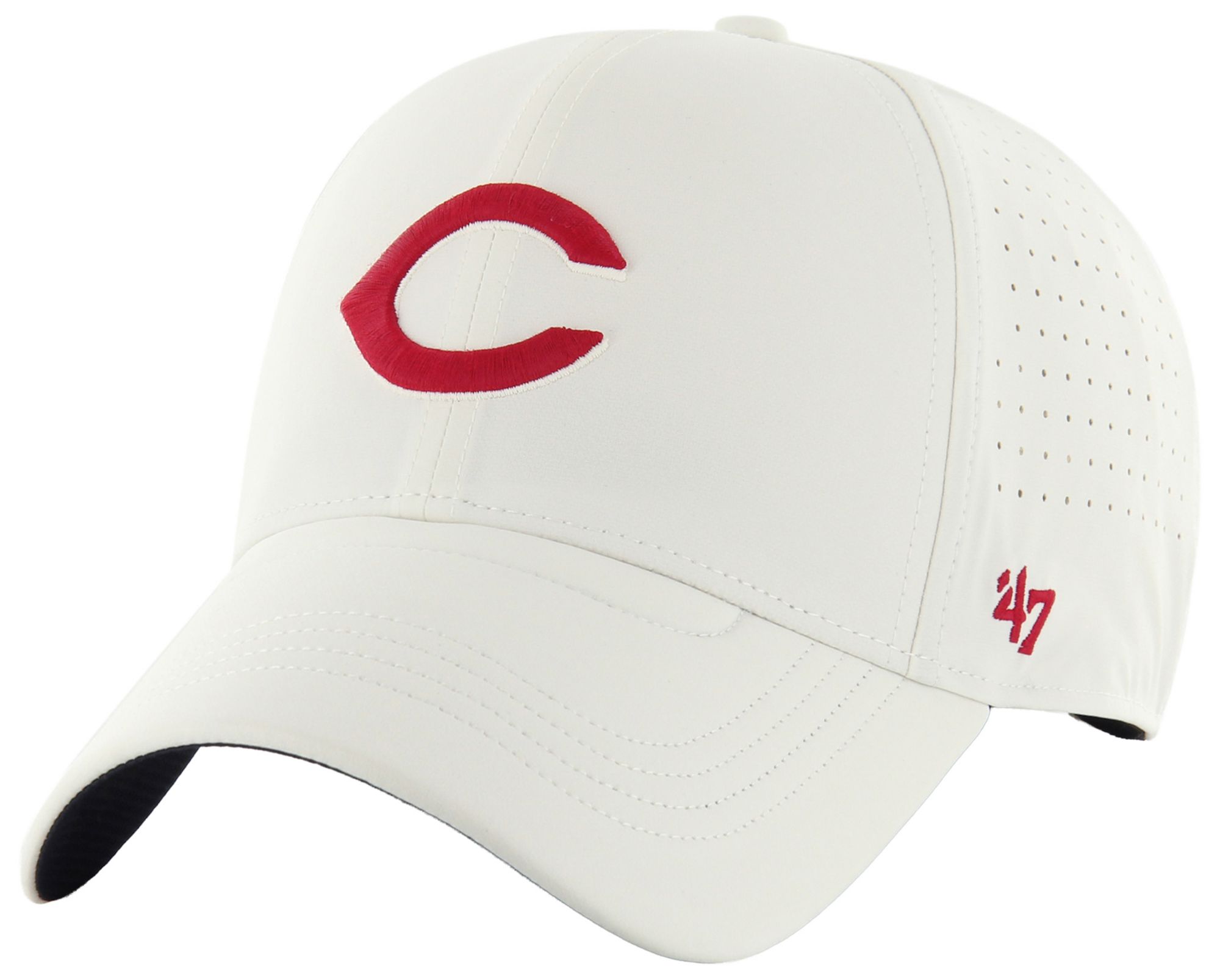 '47 Adult Cincinnati Reds White MVP Adjustable Hat