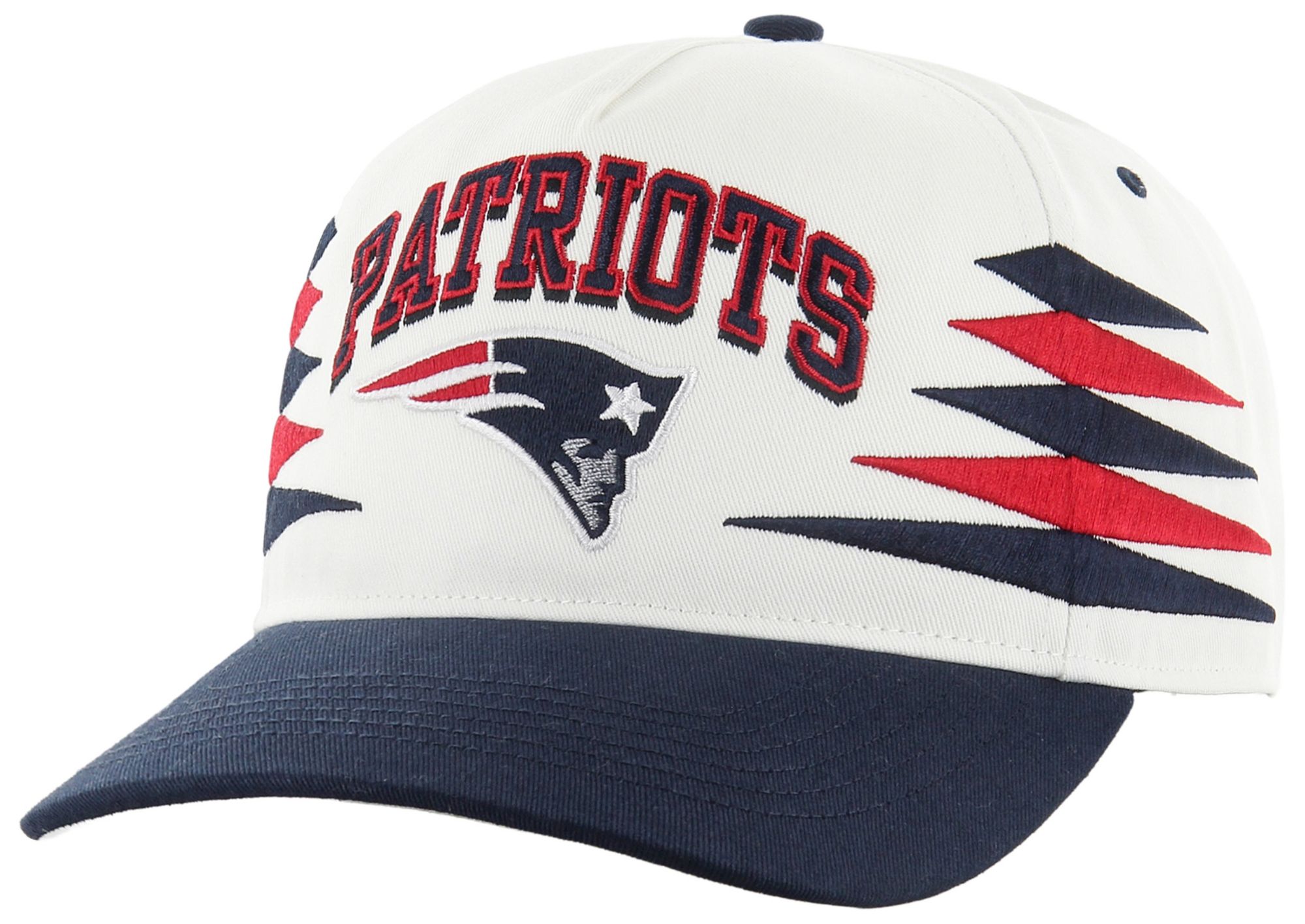 '47 Adult New England Patriots White Diamond Hitch Adjustable Hat