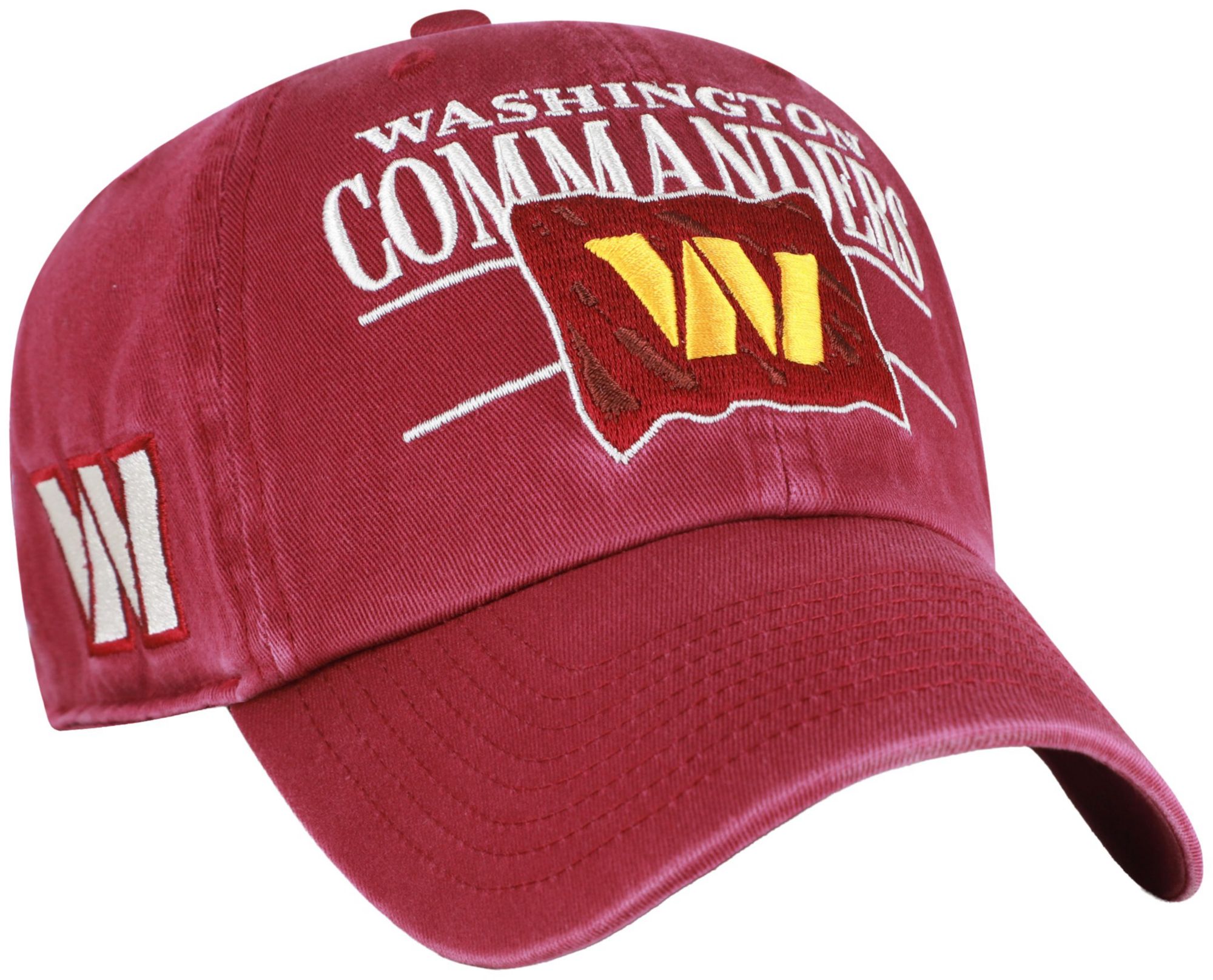 '47 Adult Washington Commanders Cardinal KO Clean Up Adjustable Hat