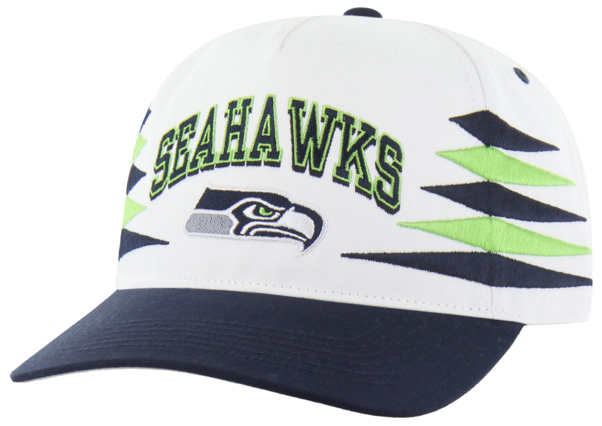 '47 Adult Seattle Seahawks White Diamond Hitch Adjustable Hat