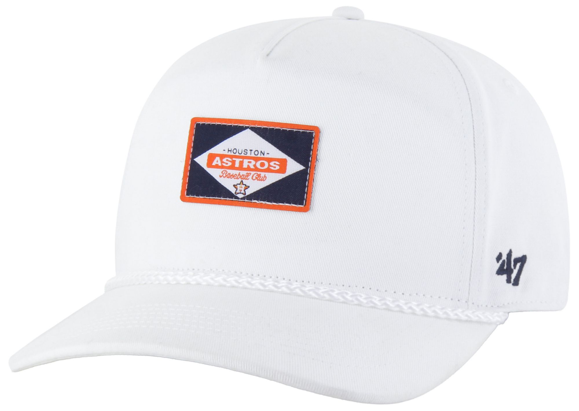 '47 Adult Houston Astros White Milkwood Rope Hitch Adjustable Hat