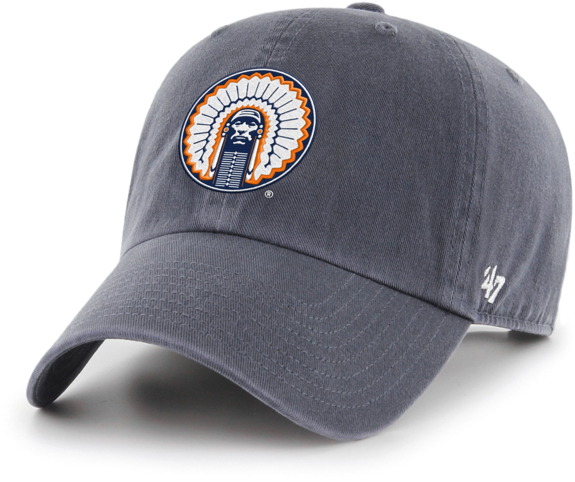 '47 Adult Illinois Fighting Illini Navy Clean Up Adjustable Hat