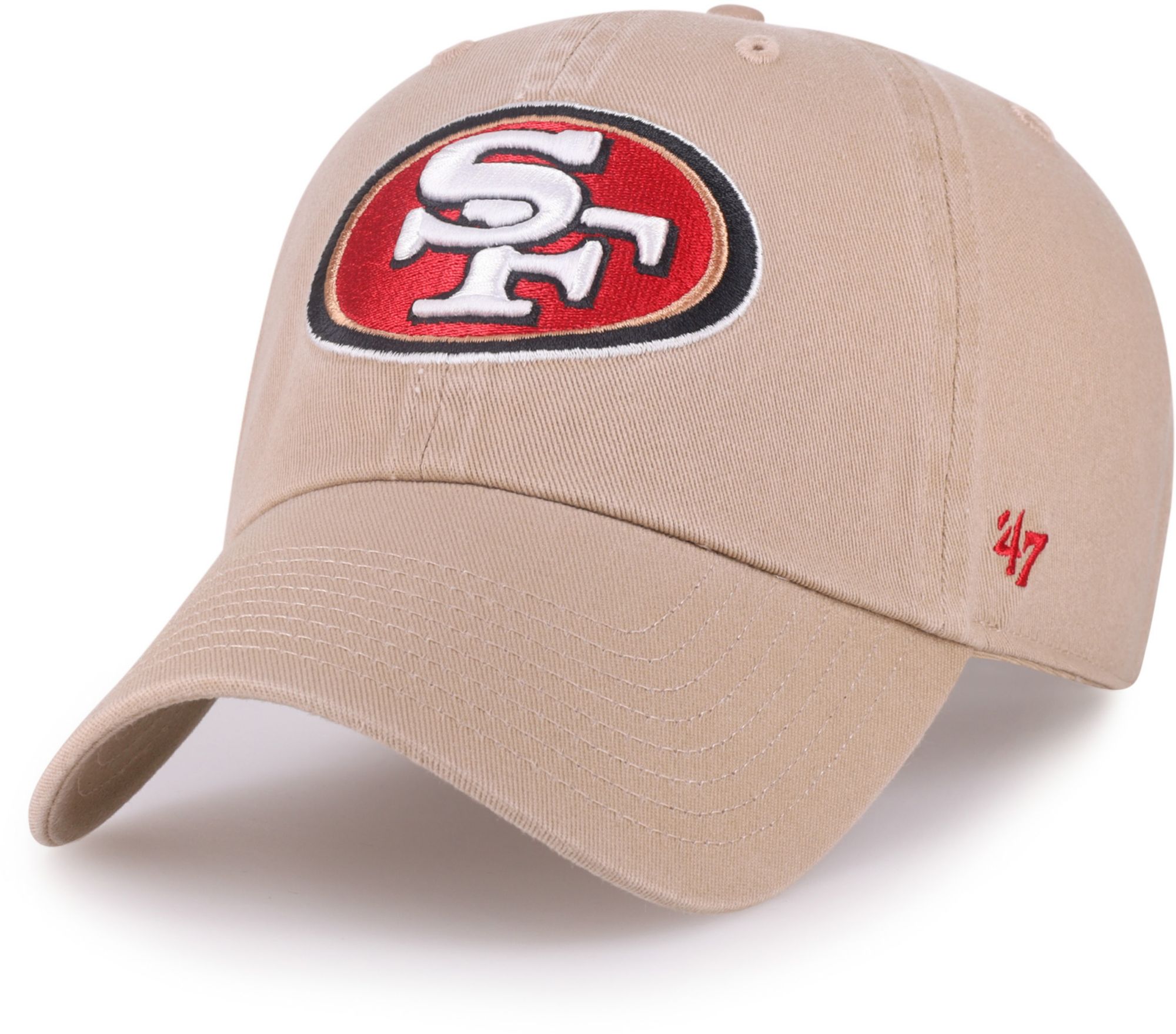 '47 Adult San Francisco 49ers Khaki Adjustable Clean Up Hat