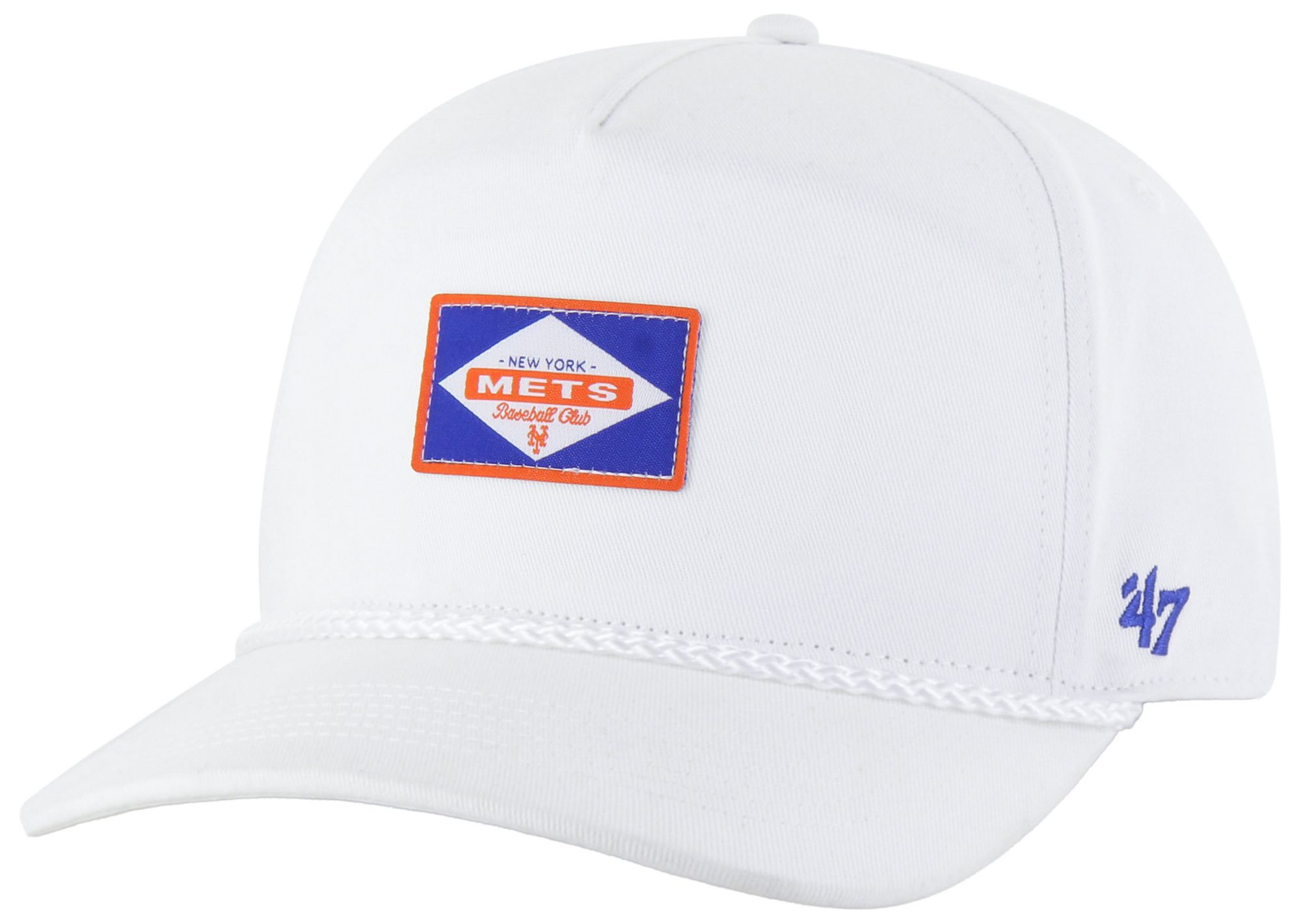 '47 Adult New York Mets White Milkwood Rope Hitch Adjustable Hat