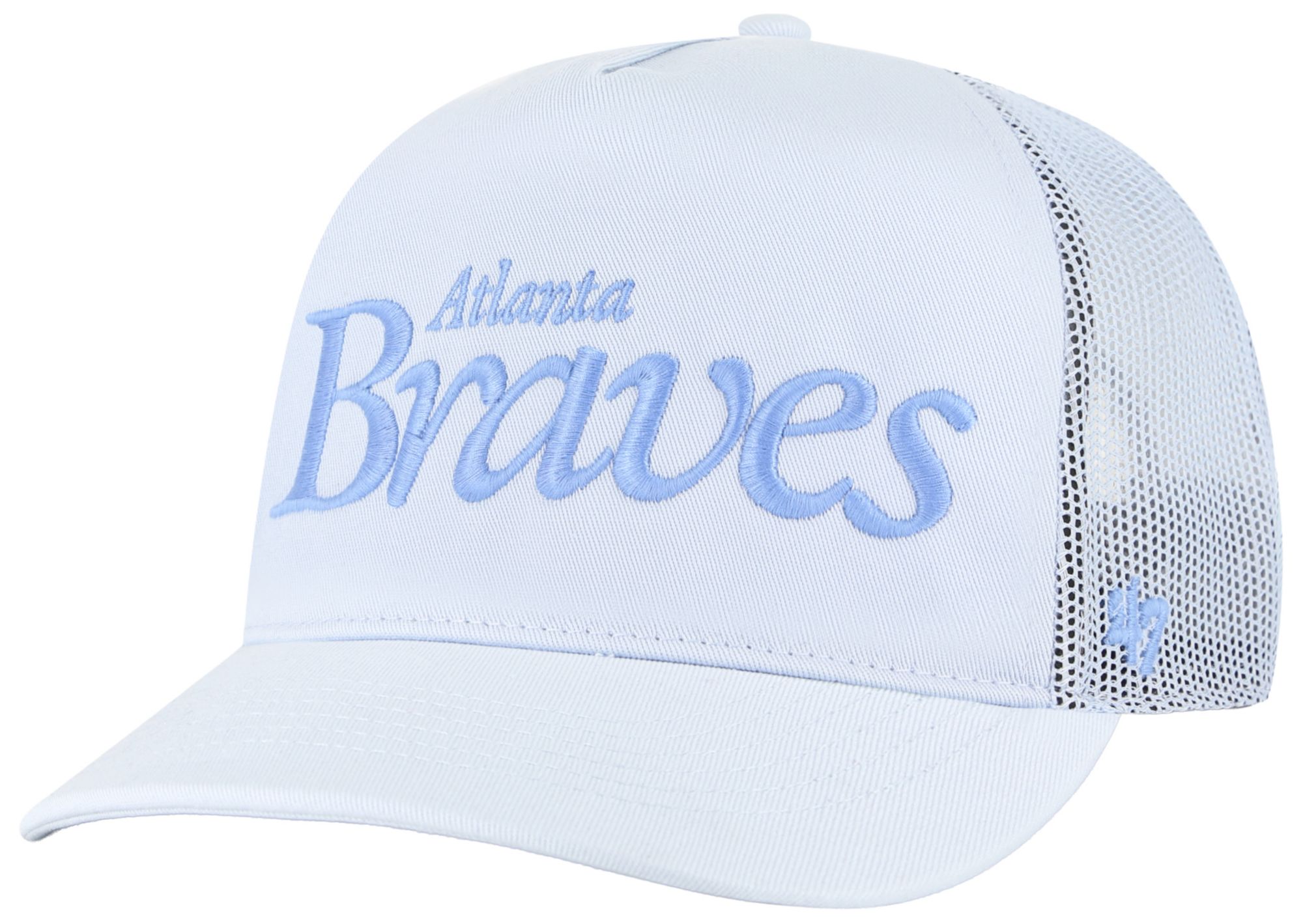 '47 Adult Atlanta Braves Light Blue Foundation Script Hitch Adjustable Hat