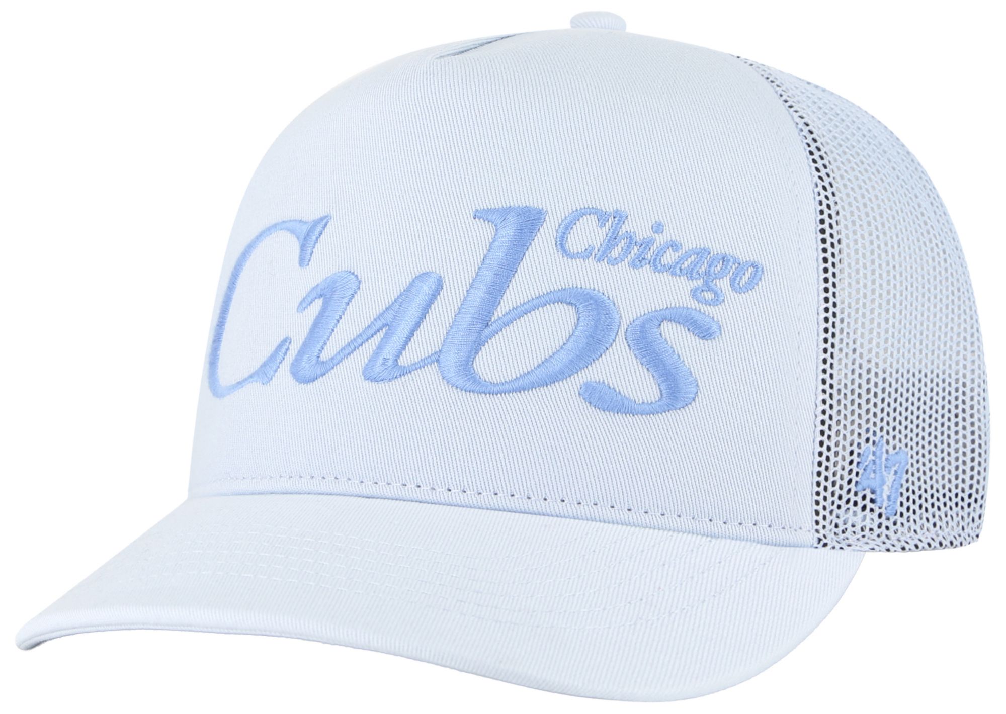 '47 Adult Chicago Cubs Light Blue Foundation Script Hitch Adjustable Hat