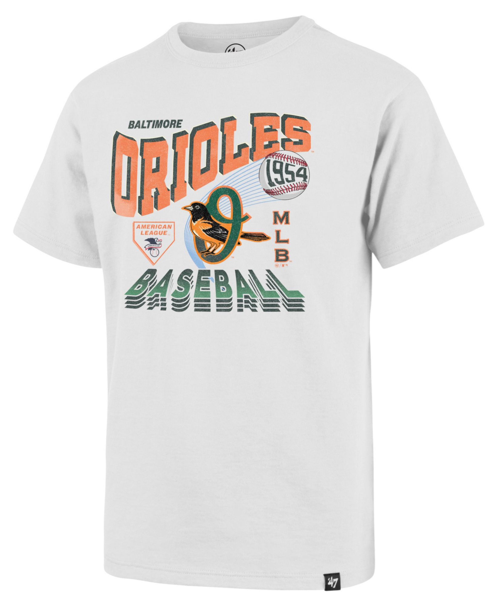 '47 Boys' Baltimore Orioles White Speed Check Franklin T-Shirt