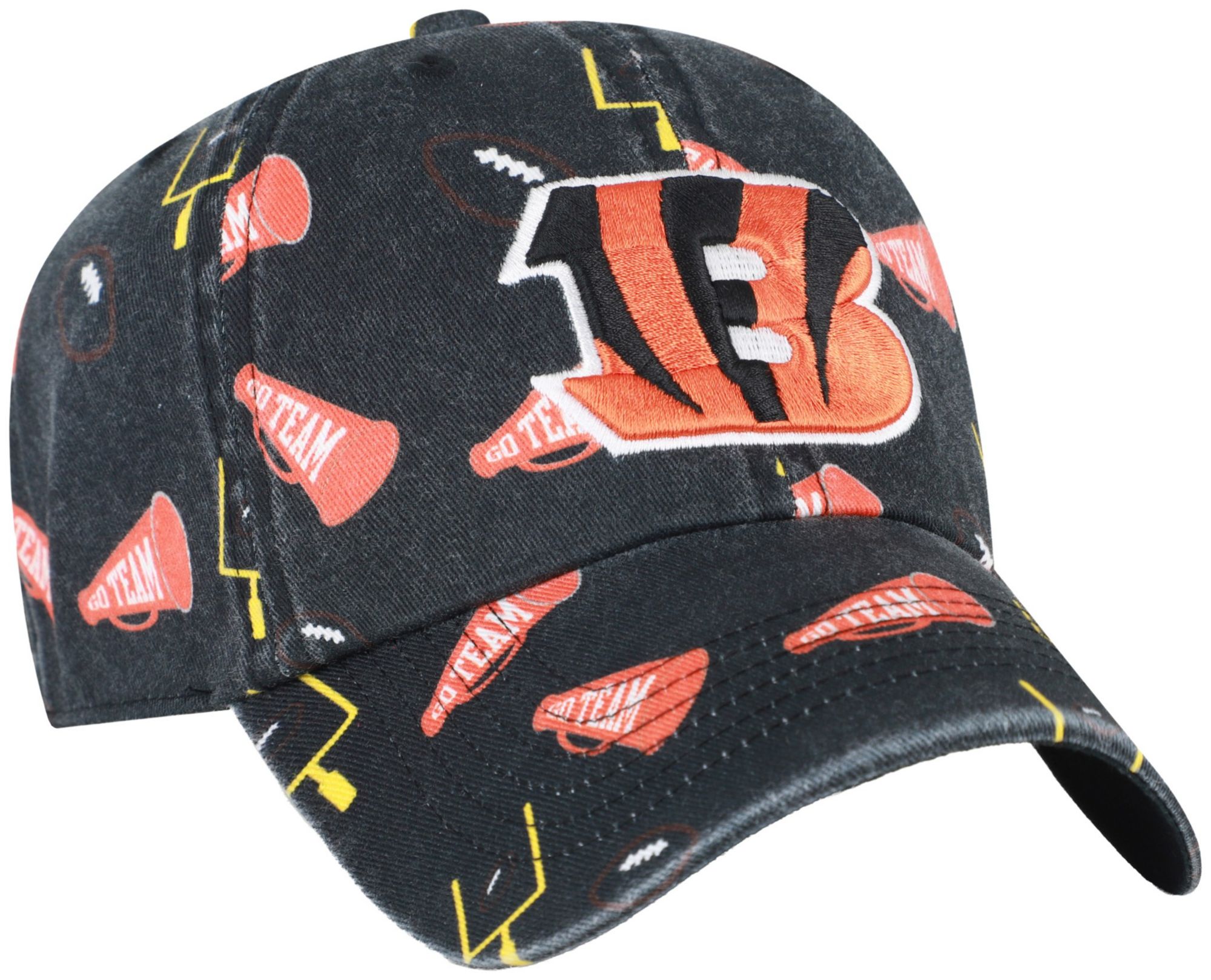 '47 Boys' Cincinnati Bengals Black Stomp Clean Up Adjustable Hat