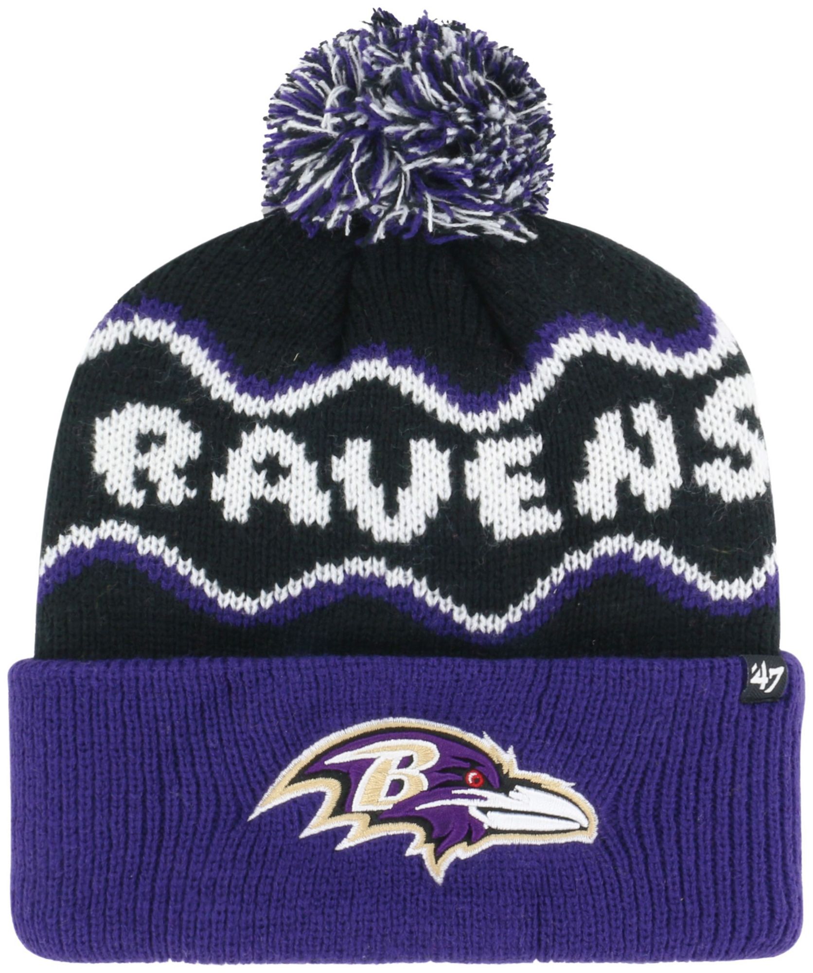 '47 Boys' Baltimore Ravens Squiggle Knit Hat