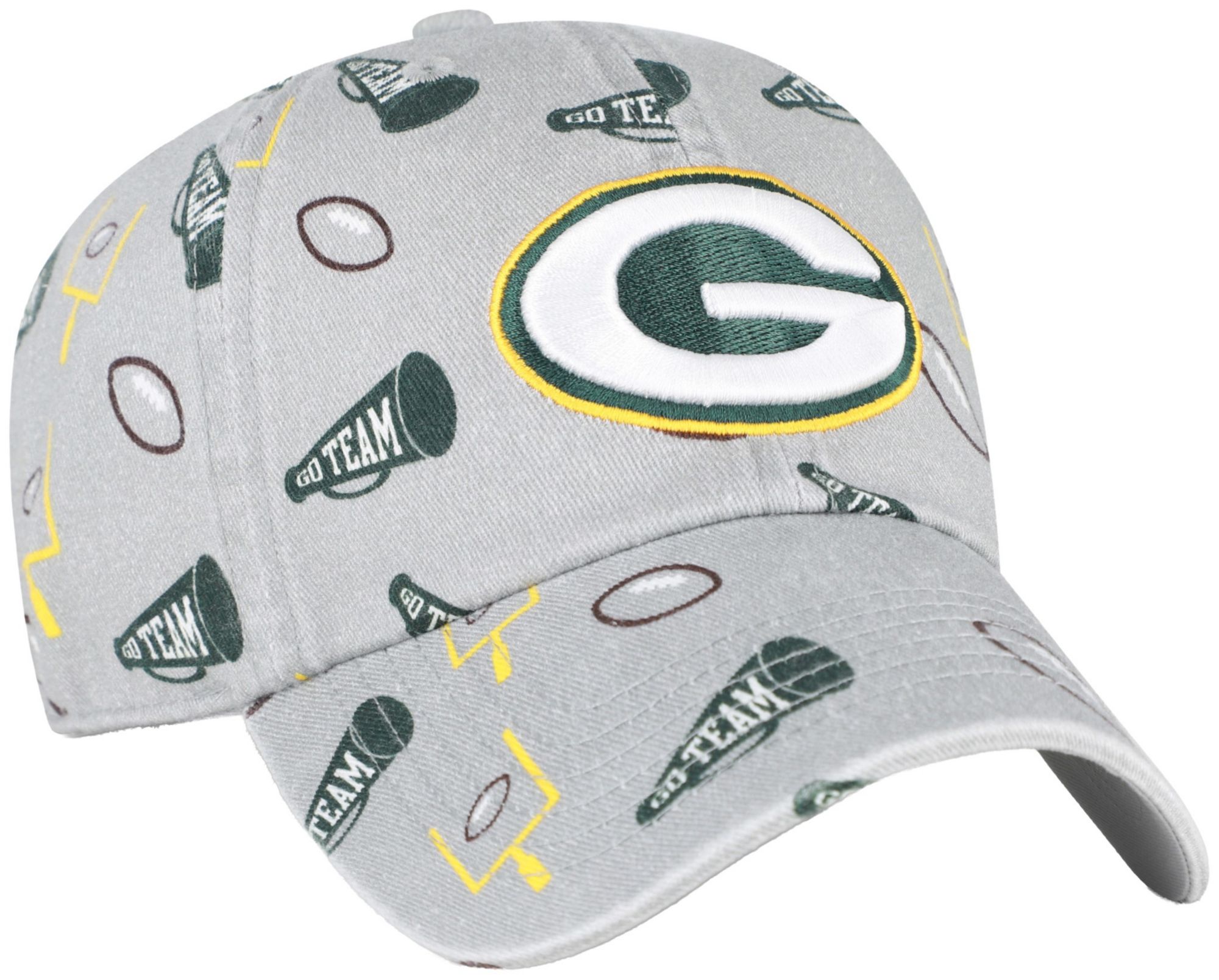 '47 Boys' Green Bay Packers Gray Stomp Clean Up Adjustable Hat