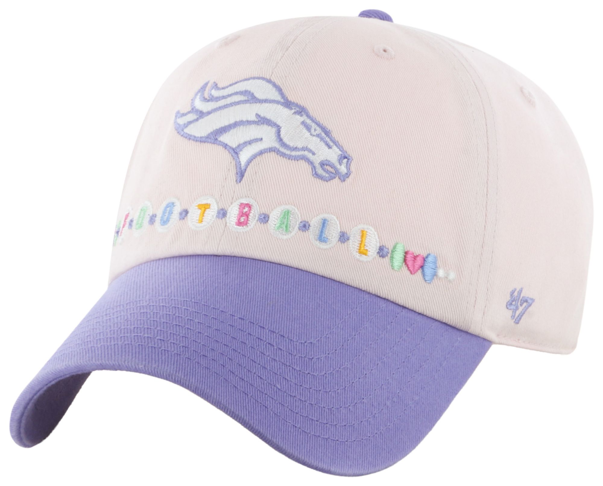 '47 Girls' Denver Broncos Digital Pink Friendship Clean Up Adjustable Hat