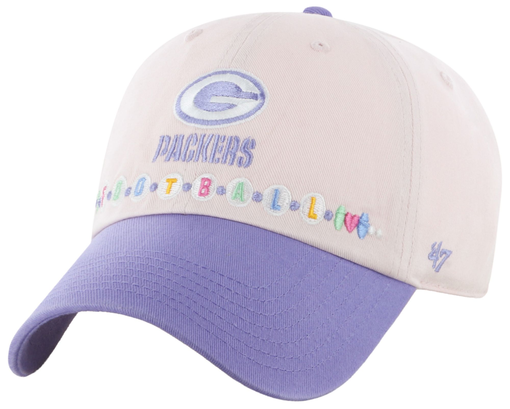 '47 Girls' Green Bay Packers Digital Pink Clean Up Adjustable Hat