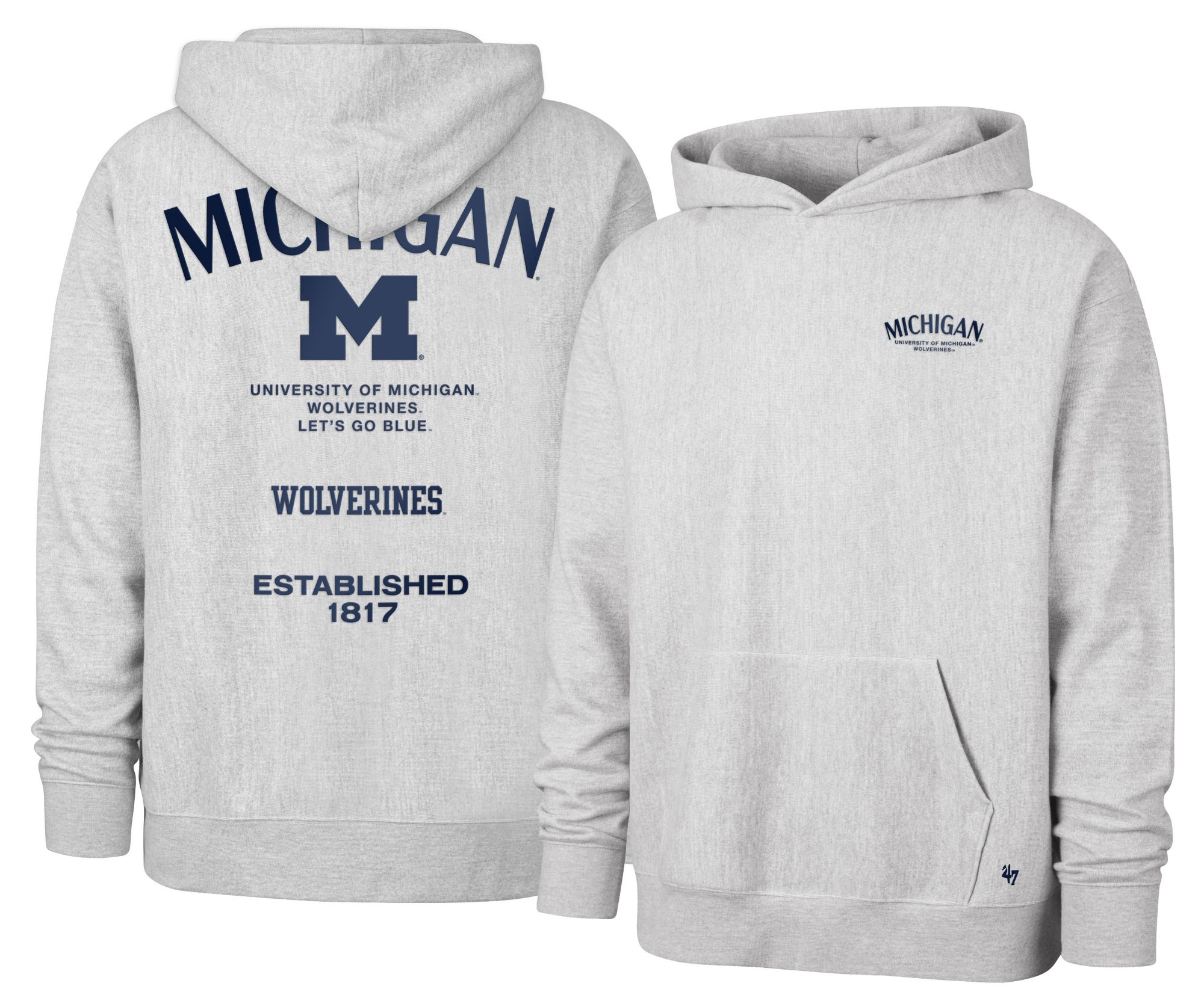 '47 Men's Michigan Wolverines 2 Hit Foundation Hoodie