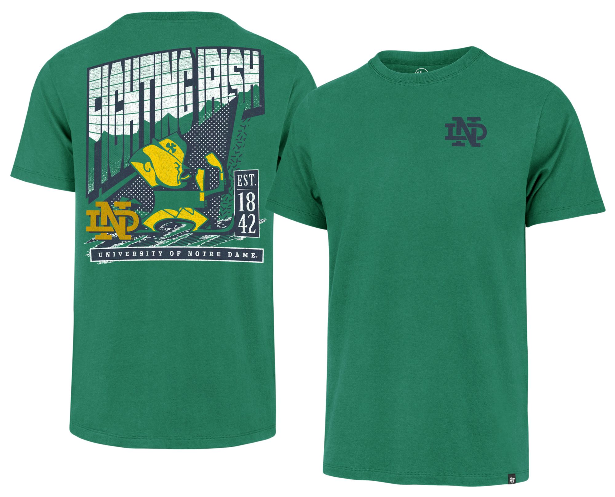 '47 Men's Notre Dame Fighting Irish Orchard Green Reppin' T-Shirt