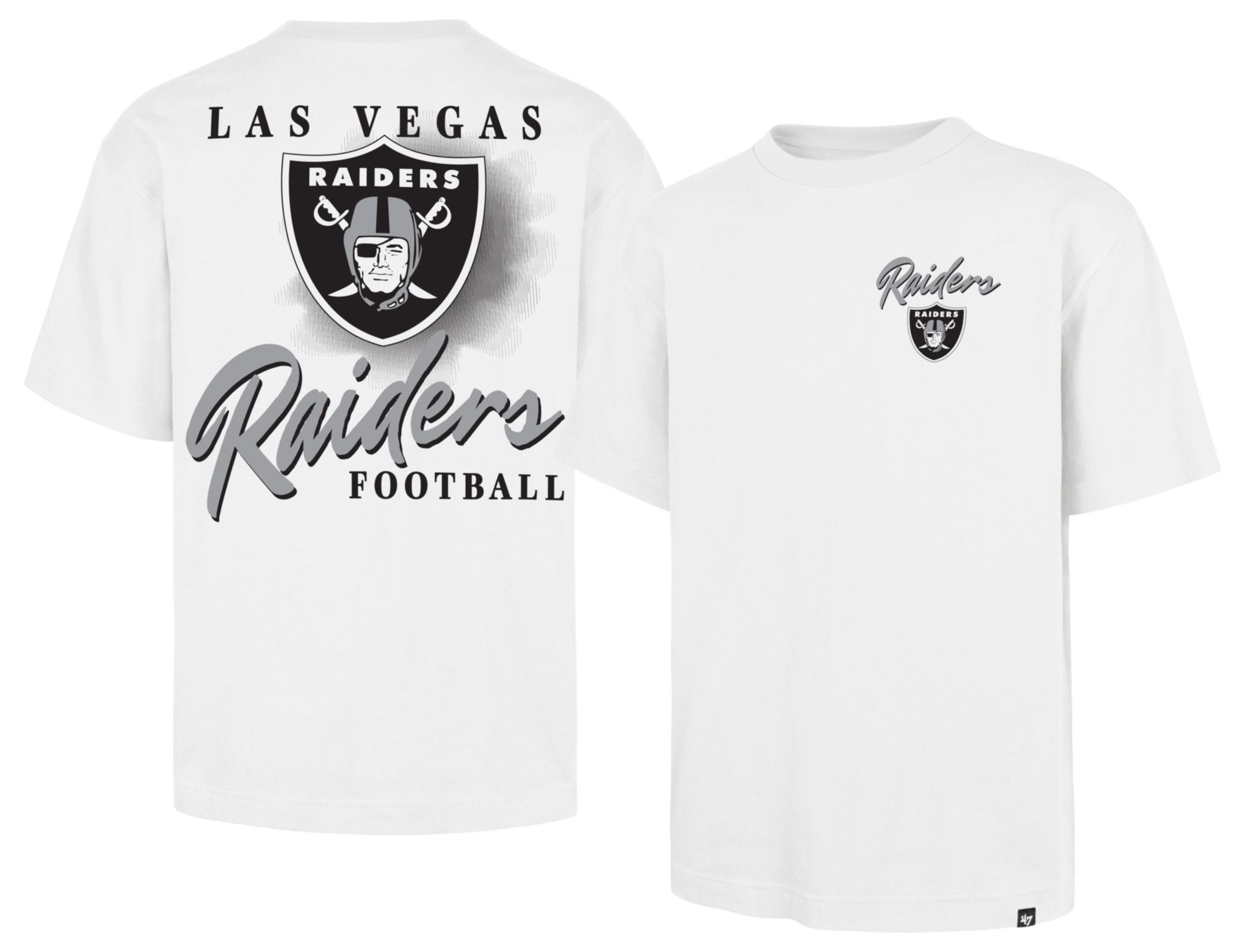 '47 Adult Las Vegas Raiders White Backer Foundation T-Shirt