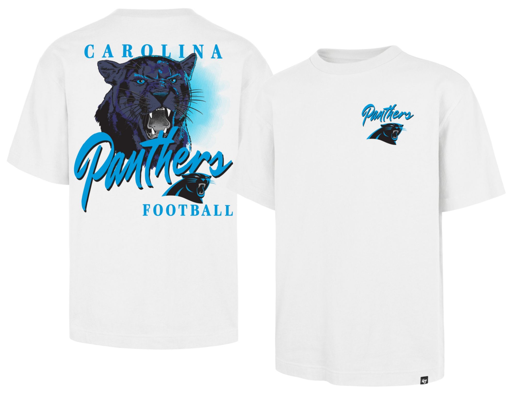 '47 Men's Carolina Panthers White Backer Foundation T-Shirt