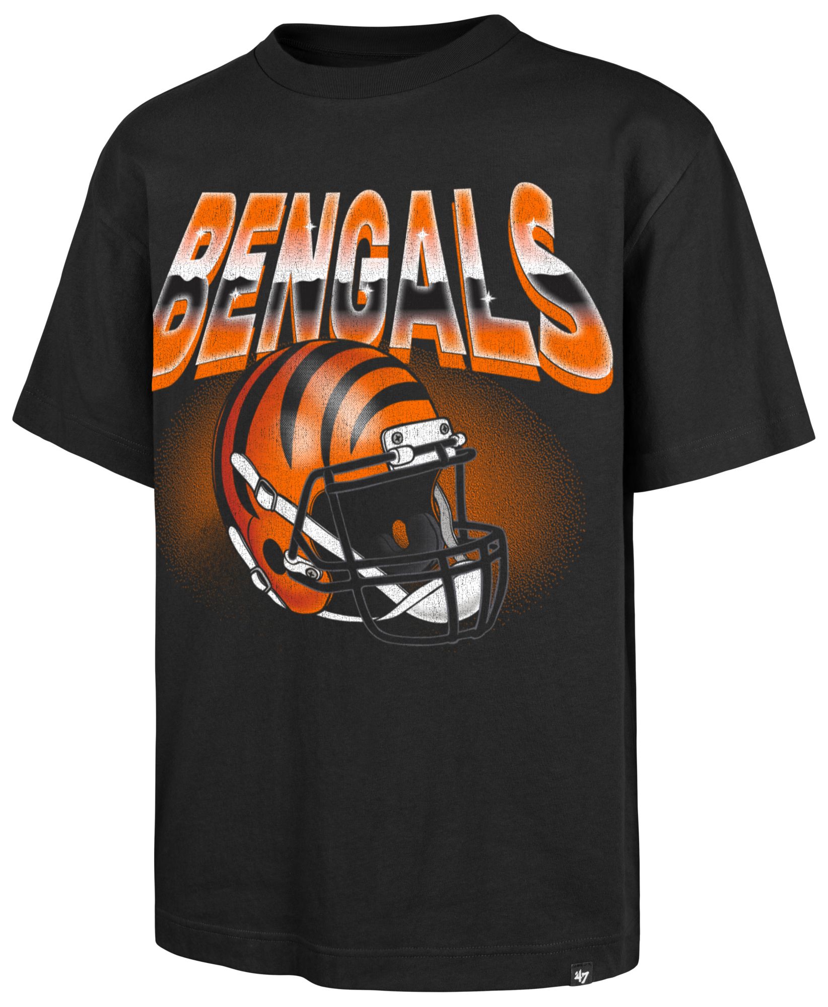 '47 Men's Cincinnati Bengals Black Fade Foundation T-Shirt