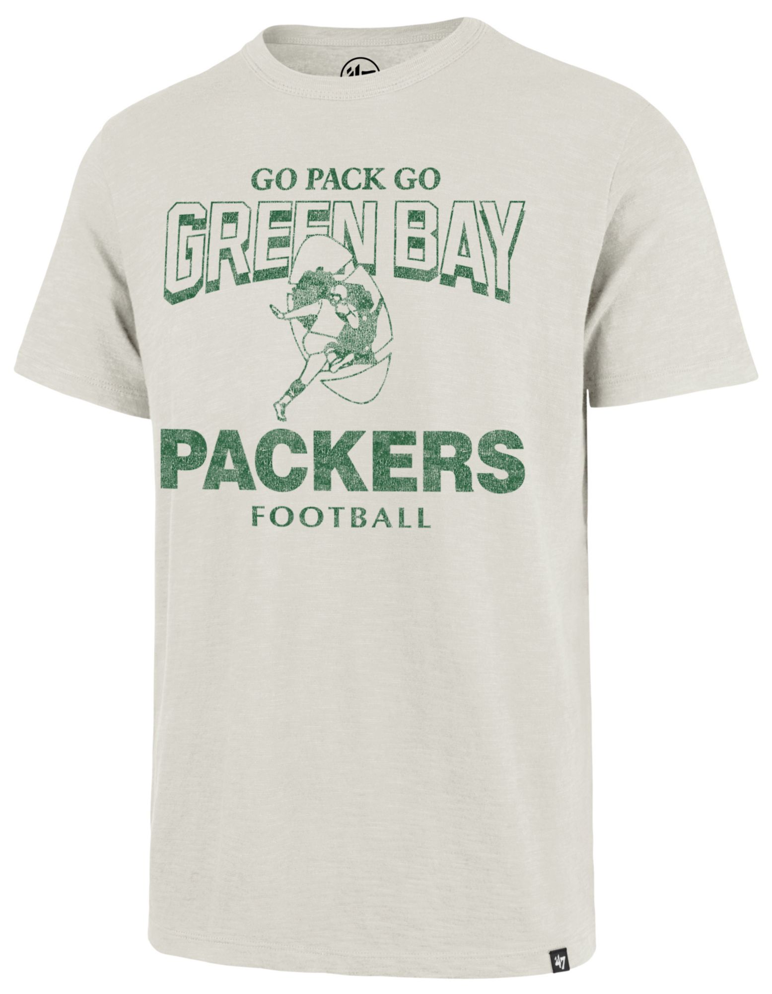 '47 Men's Green Bay Packers Sandstone Head On Scrum T-Shirt
