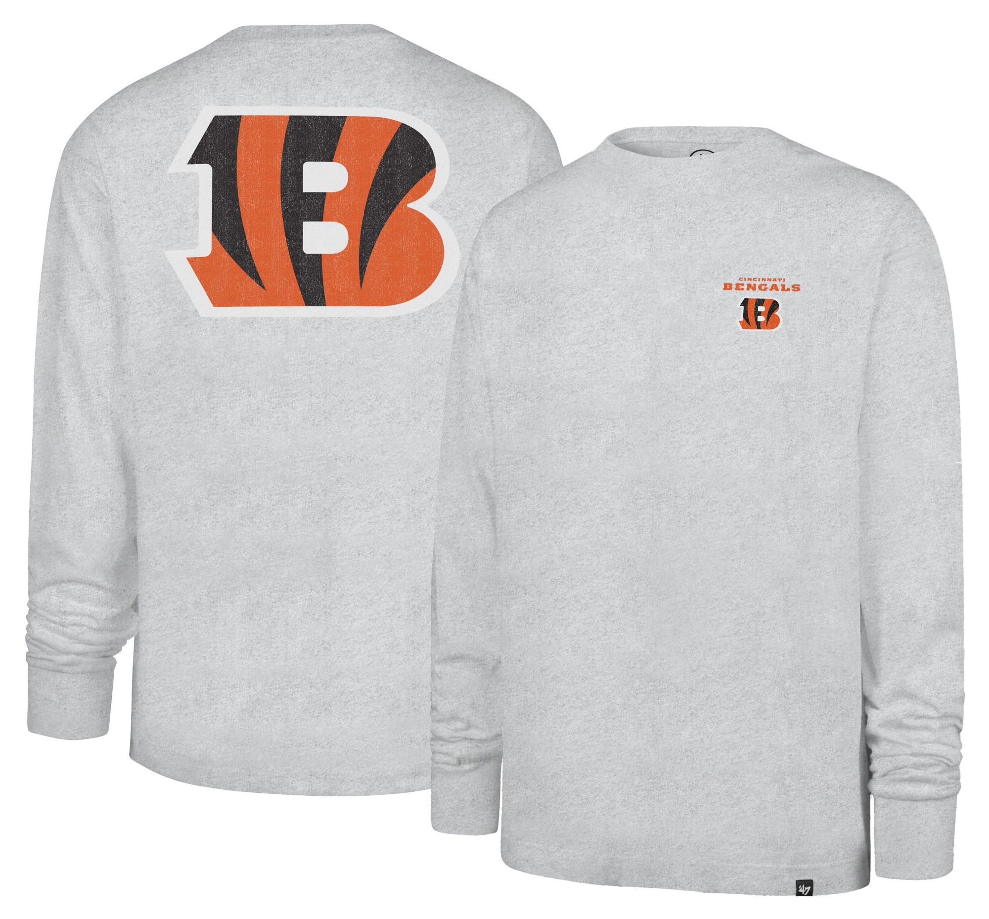 '47 Men's Cincinnati Bengals Grey Alumnus Long Sleeve Shirt