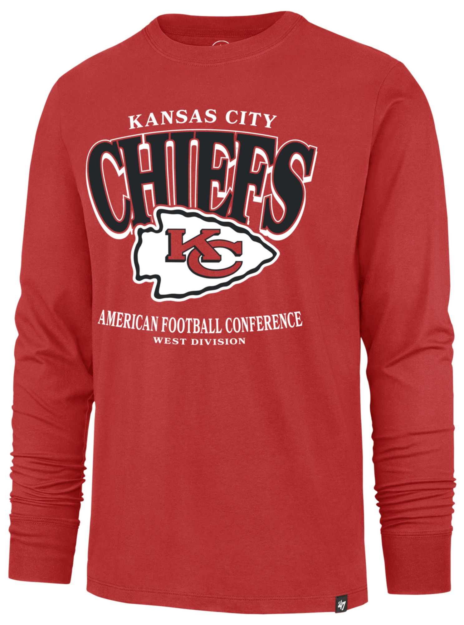 '47 Men's Kansas City Chiefs Red Checkdown Long Sleeve Shirt