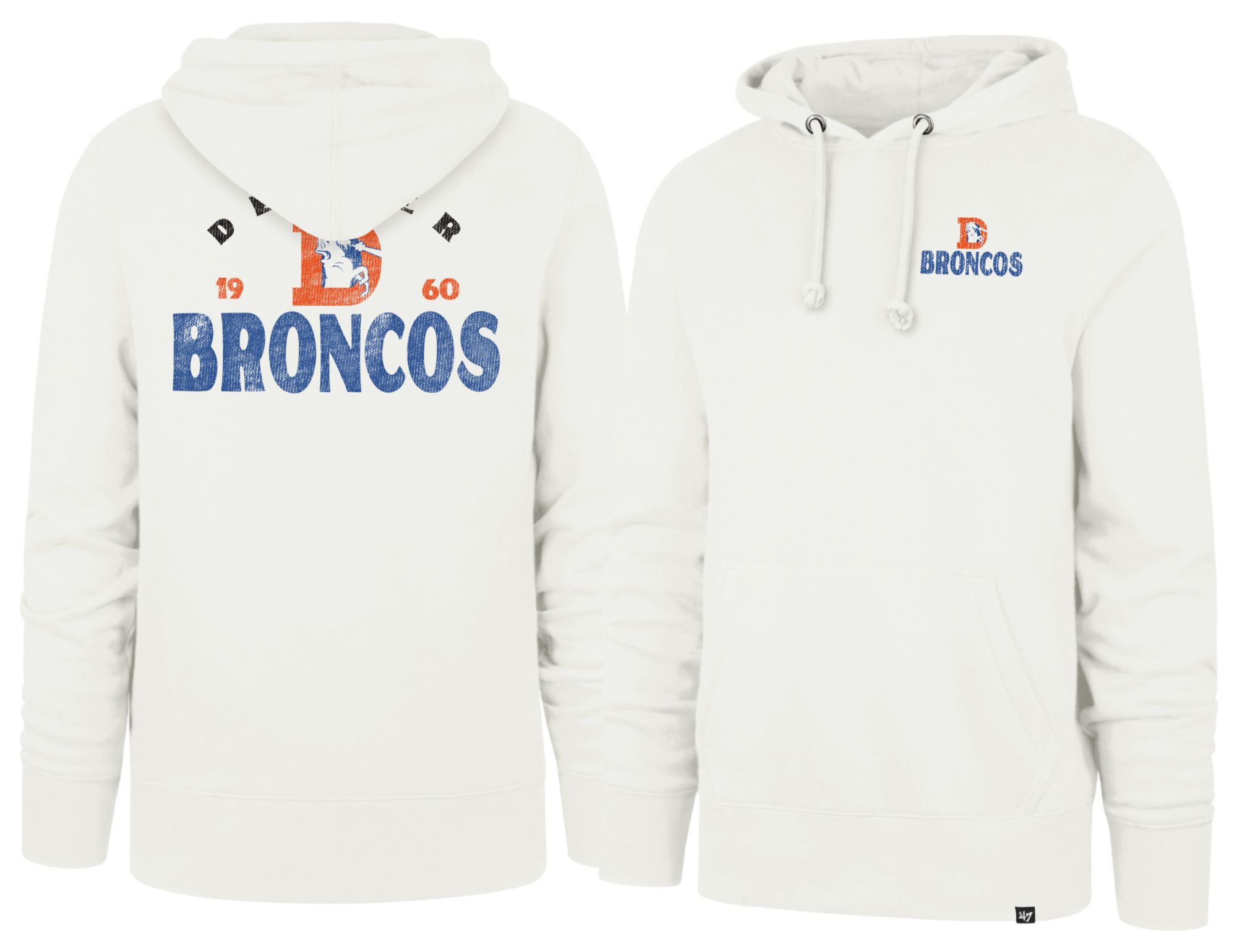 '47 Men's Denver Broncos Sandstone Arcitext Headline Fleece Hoodie