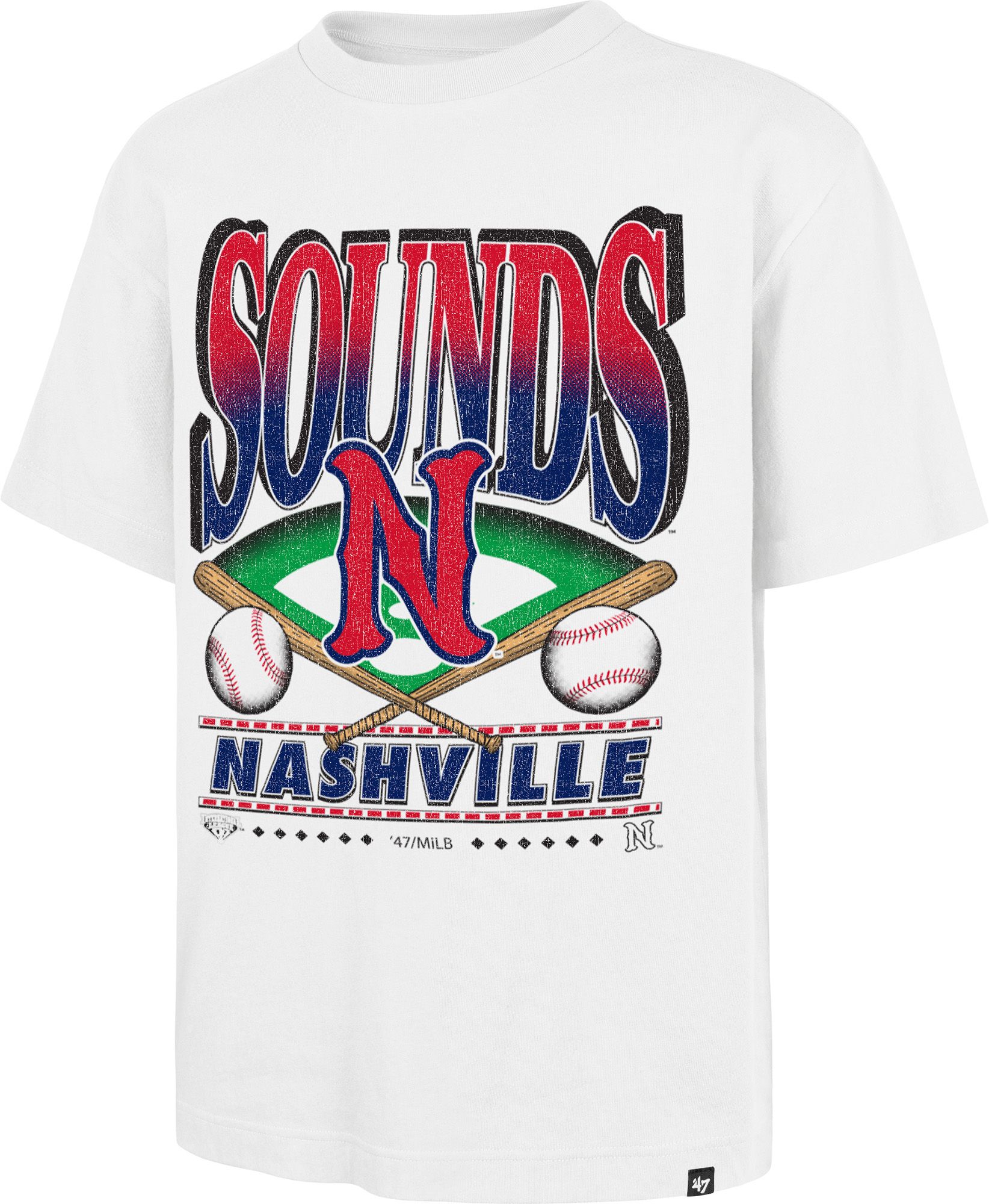 '47 Men's Nashville Sounds White Straight Shot Franklin T-Shirt