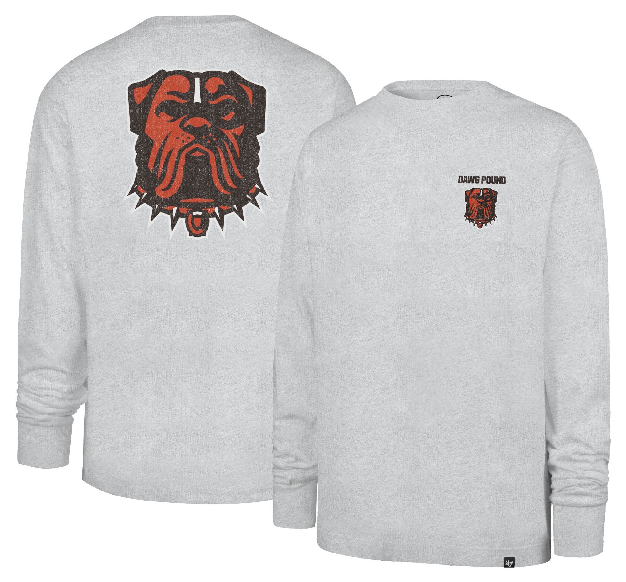 '47 Men's Cleveland Browns Grey Alumnus Long Sleeve Shirt