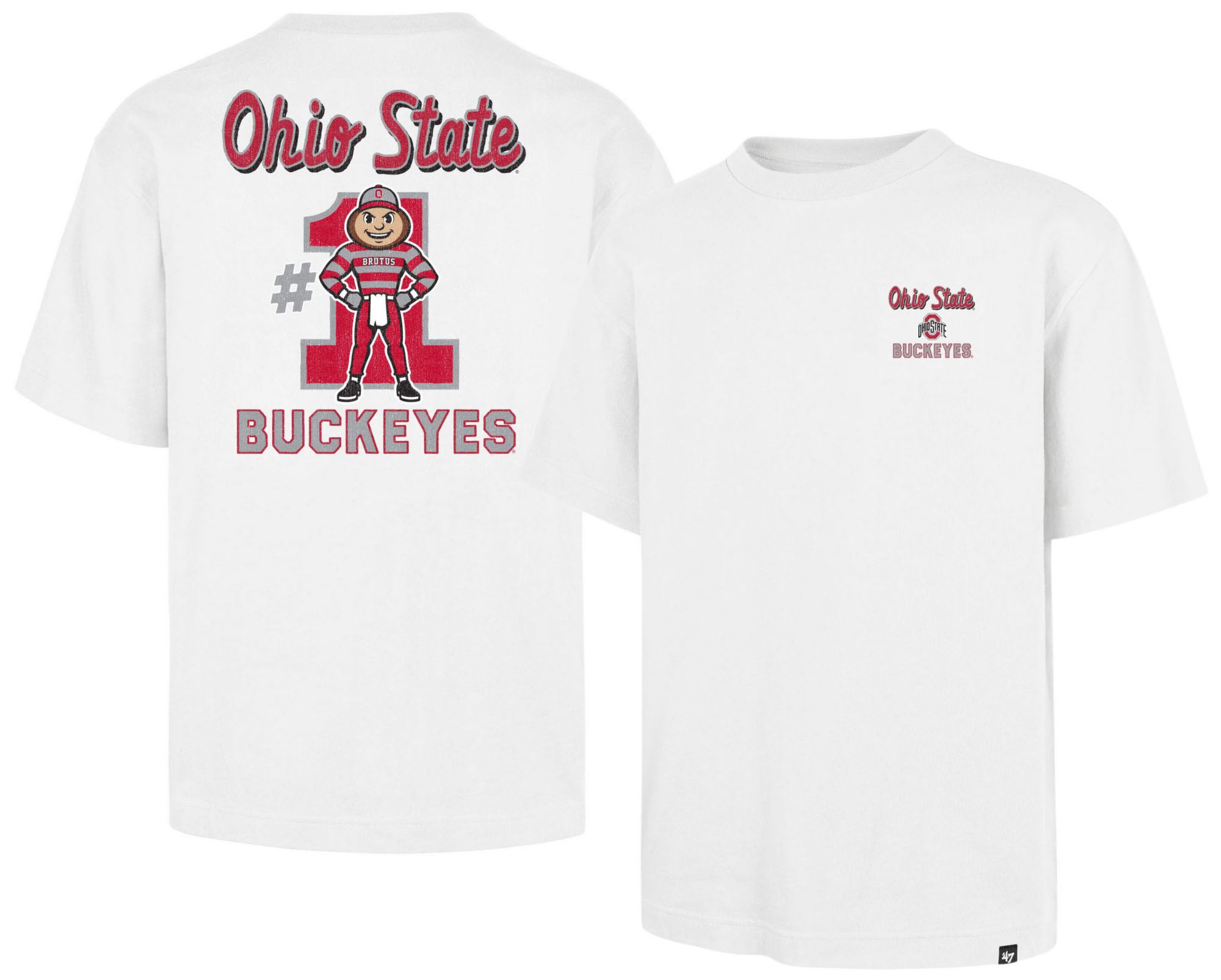 '47 Men's Ohio State Buckeyes White Big and Tall T-Shirt
