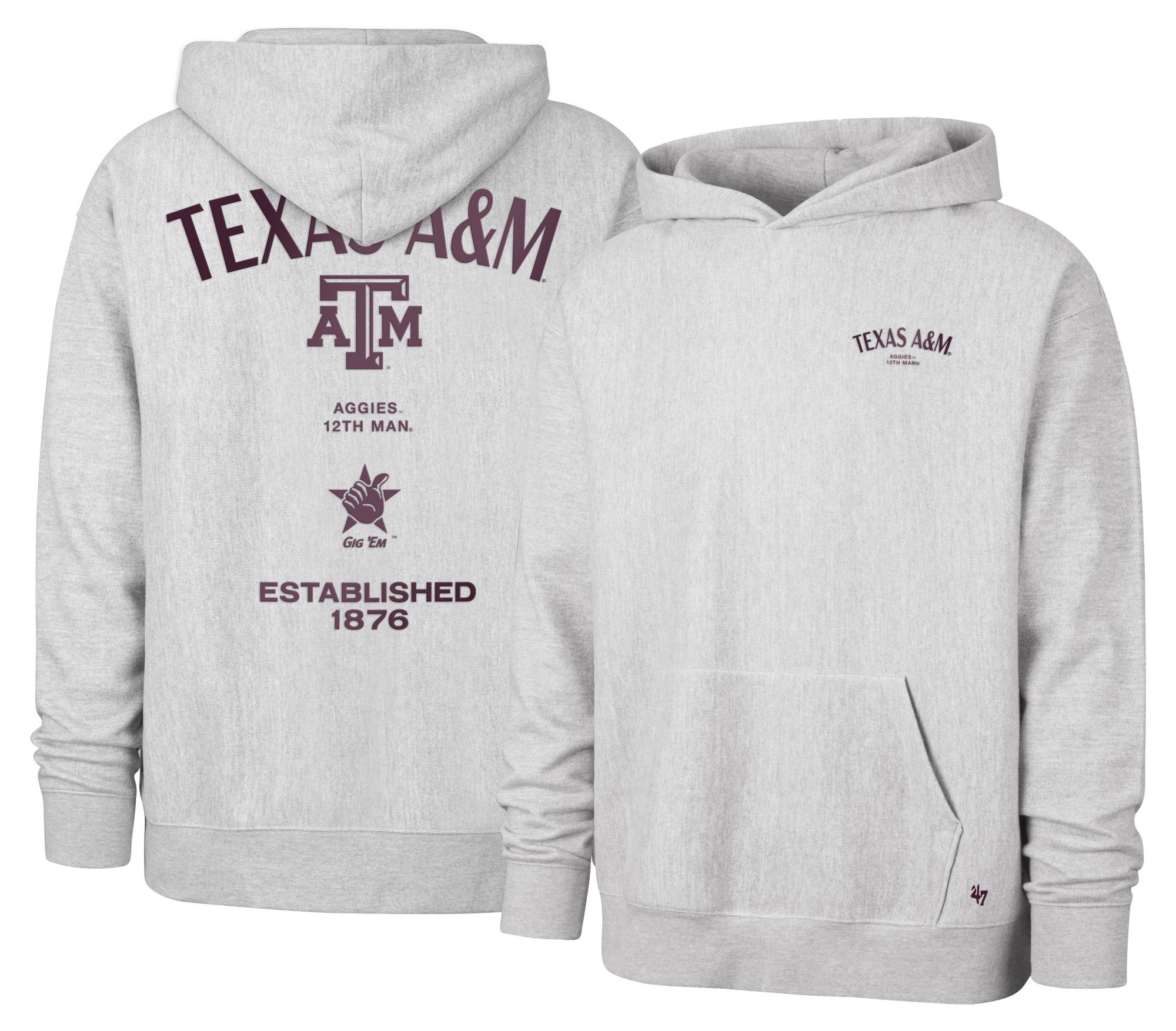 '47 Men's Texas A&amp;M Aggies 2 Hit Foundation Hoodie