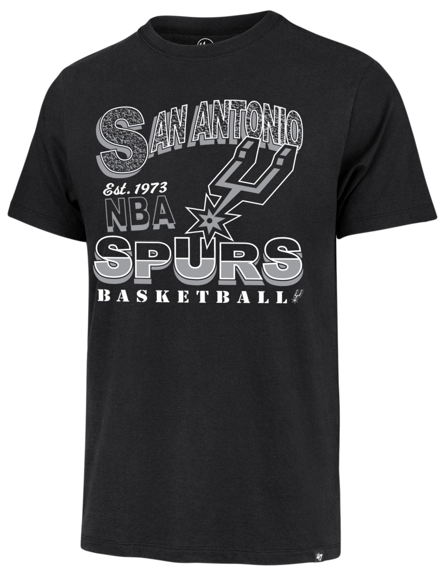 '47 Men's San Antonio Spurs Black Give and Go Franklin T-Shirt