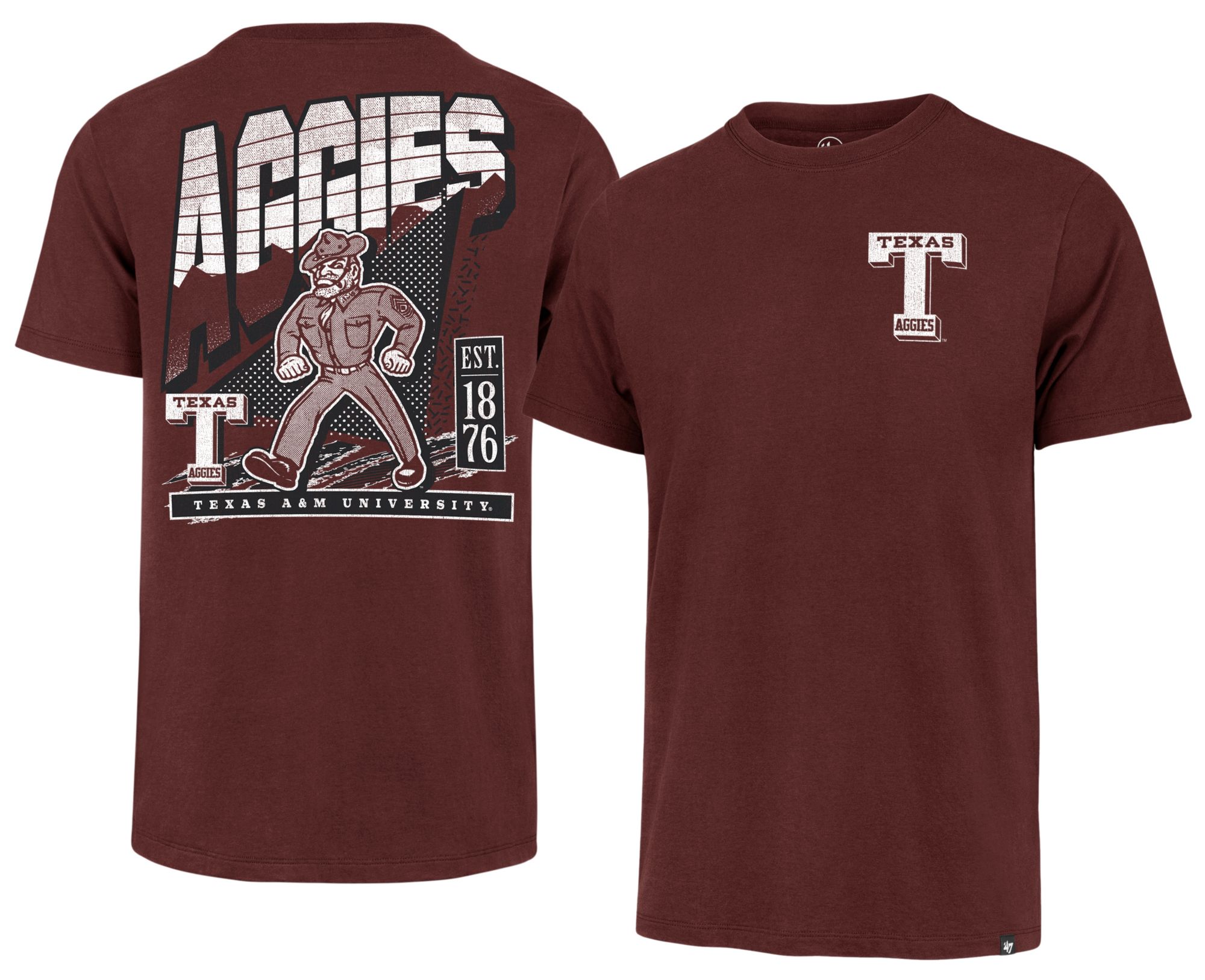 '47 Men's Texas A&amp;M Aggies Mulberry Maroon Reppin' T-Shirt
