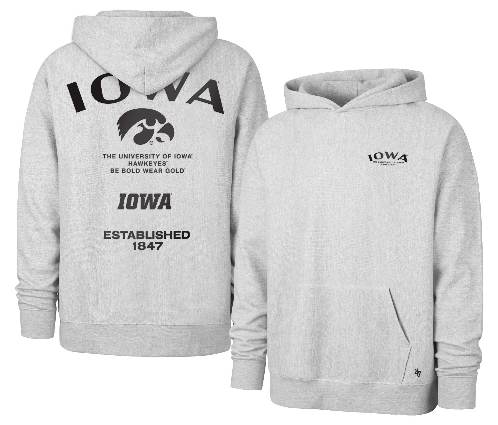 '47 Men's Iowa Hawkeyes 2 Hit Foundation Hoodie
