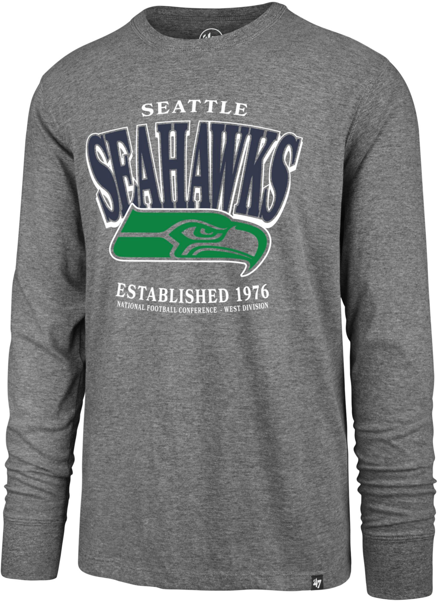 '47 Men's Seattle Seahawks Checkdown Franklin Long Sleeve Shirt