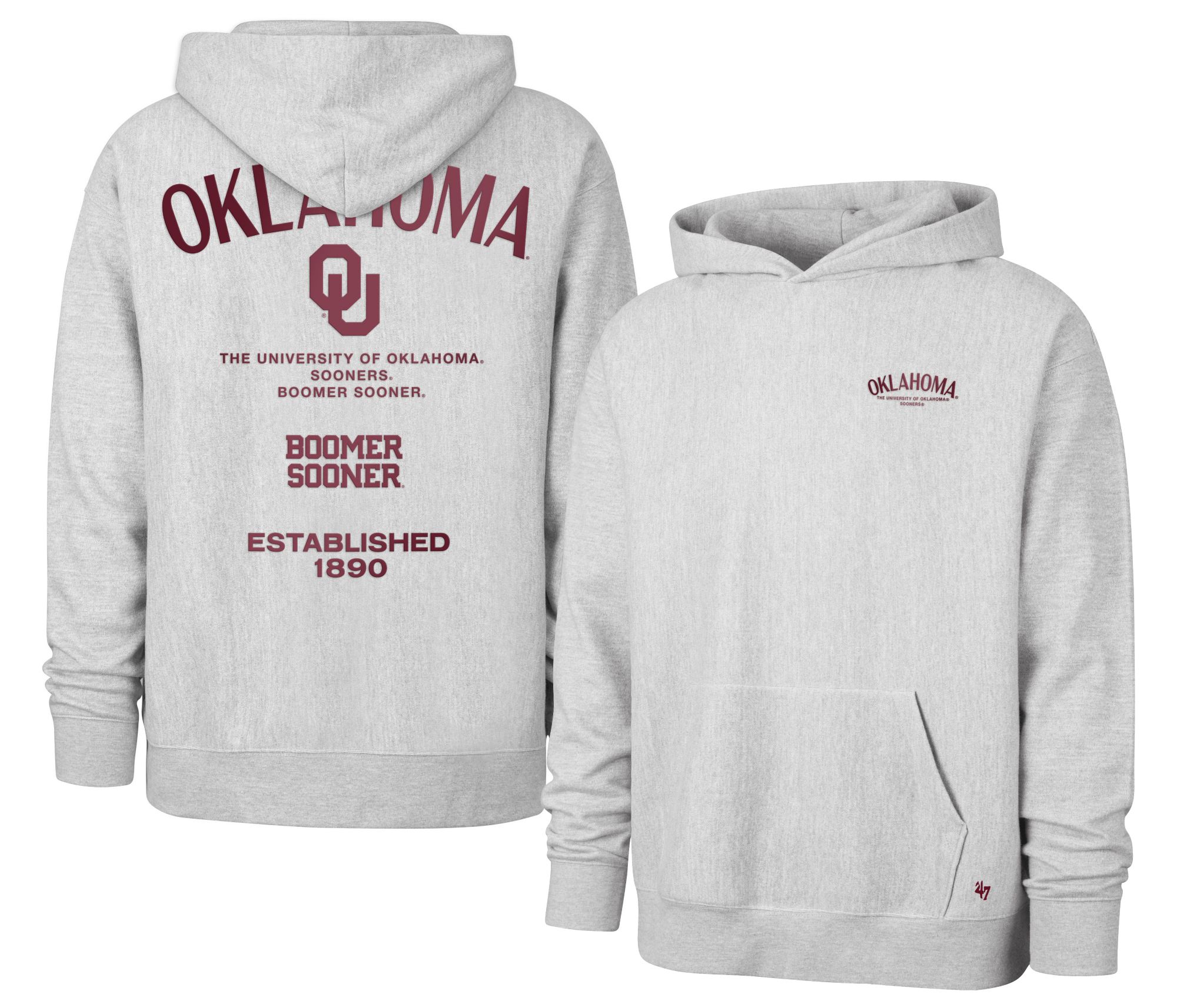'47 Men's Oklahoma Sooners 2 Hit Foundation Hoodie