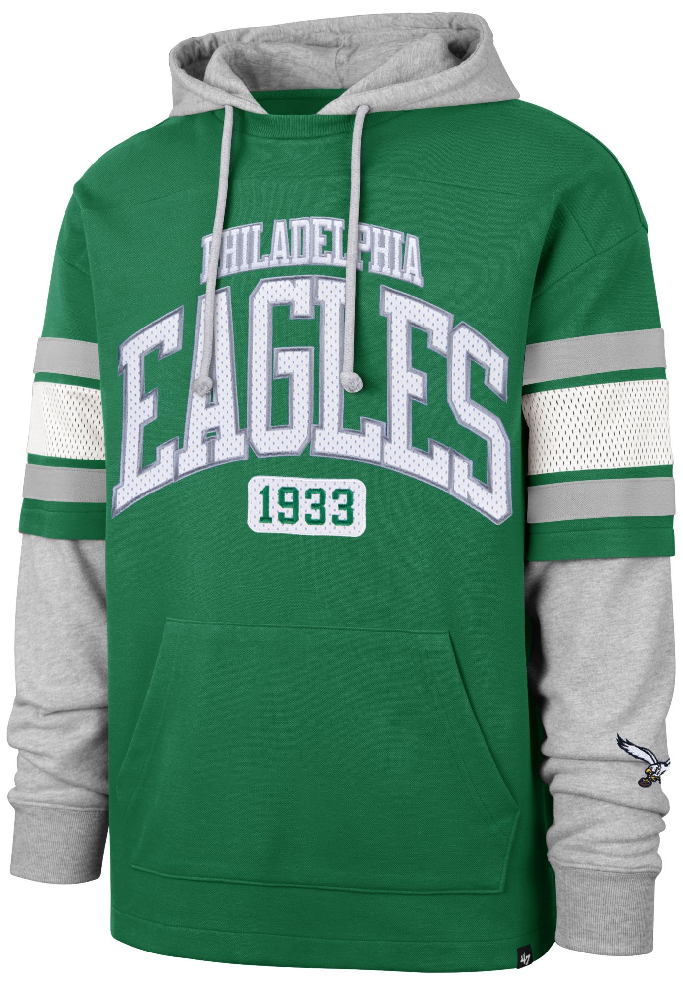 '47 Men's Philadelphia Eagles Bridge Pass Hoodie