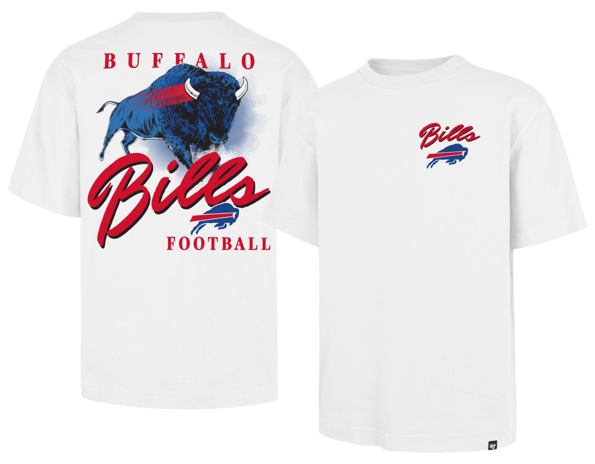 '47 Men's Buffalo Bills White Backer Foundation T-Shirt