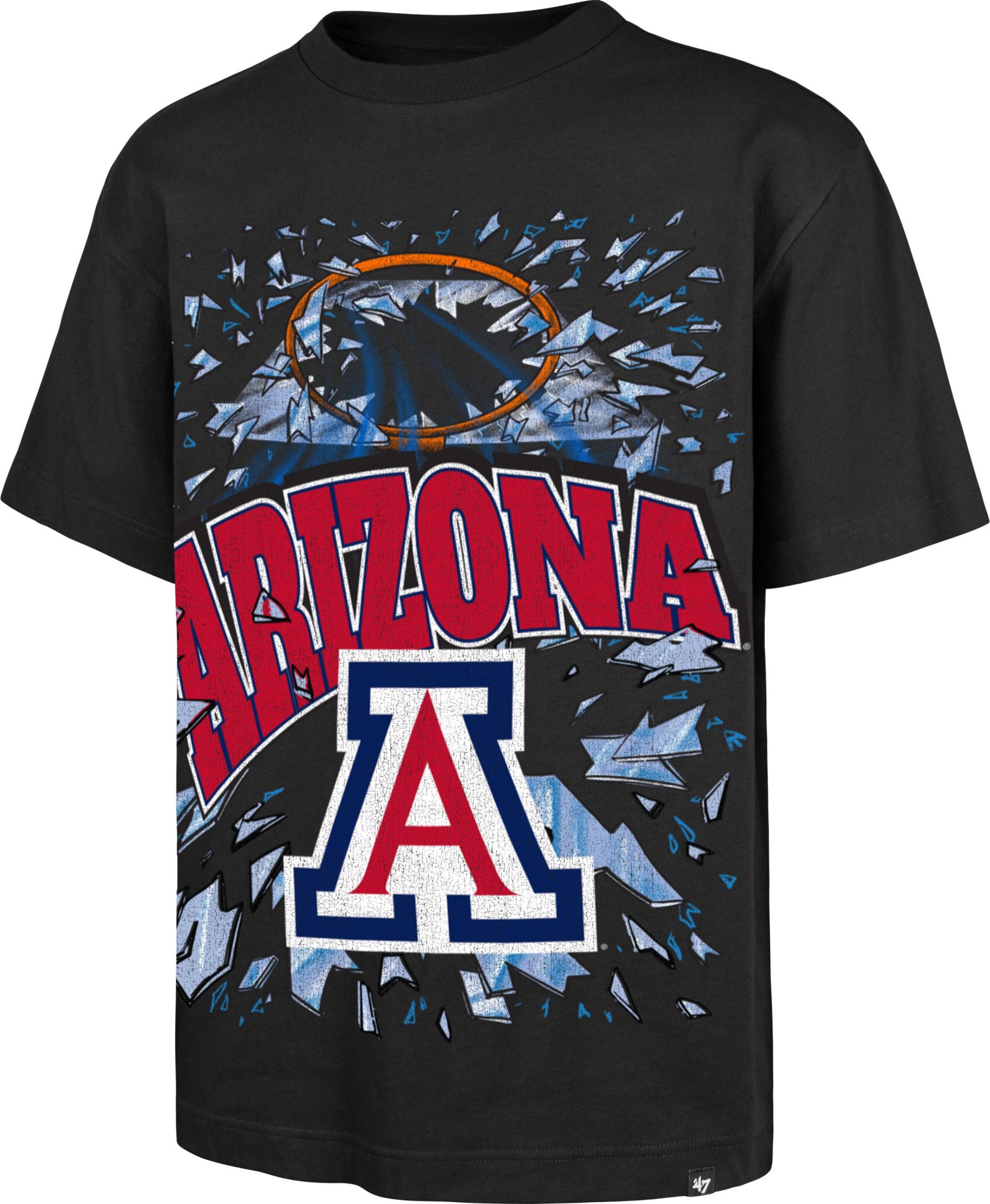 '47 Men's Arizona Wildcats Black Shattered Foundation T-Shirt