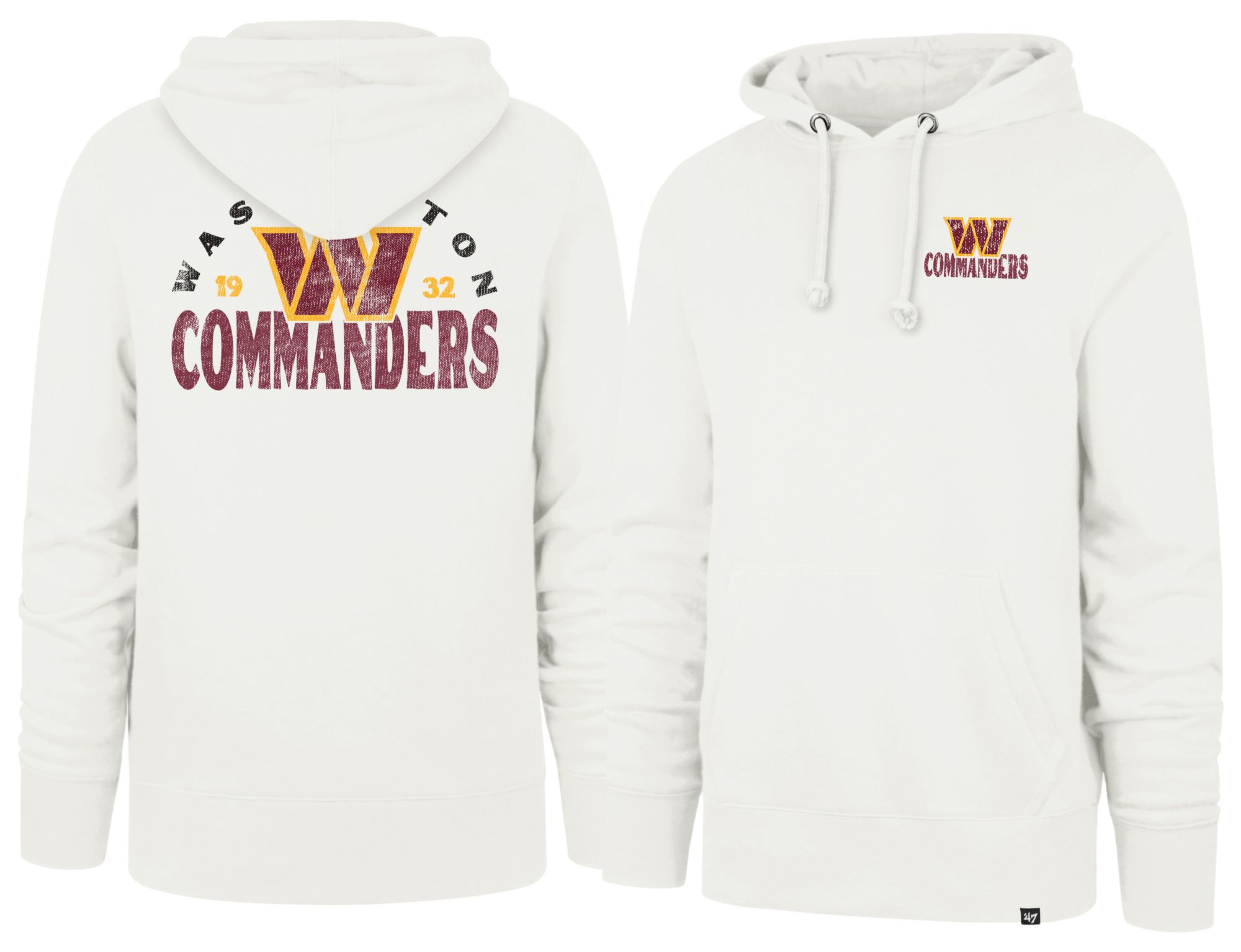 '47 Men's Washington Commanders Sandstone Arcitext Headline Fleece Hoodie