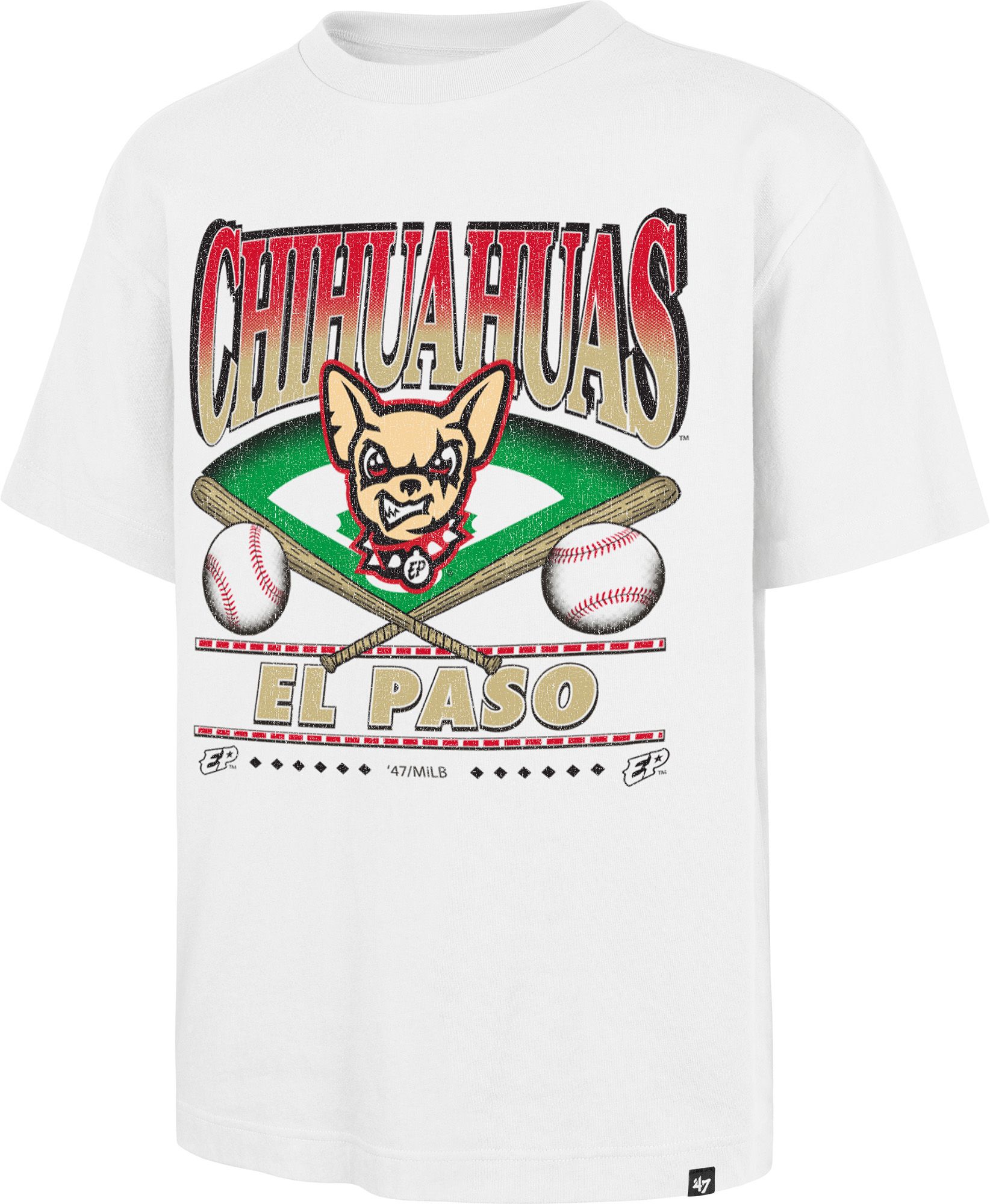 '47 Men's El Paso Chihuahuas White Straight Shot Franklin T-Shirt
