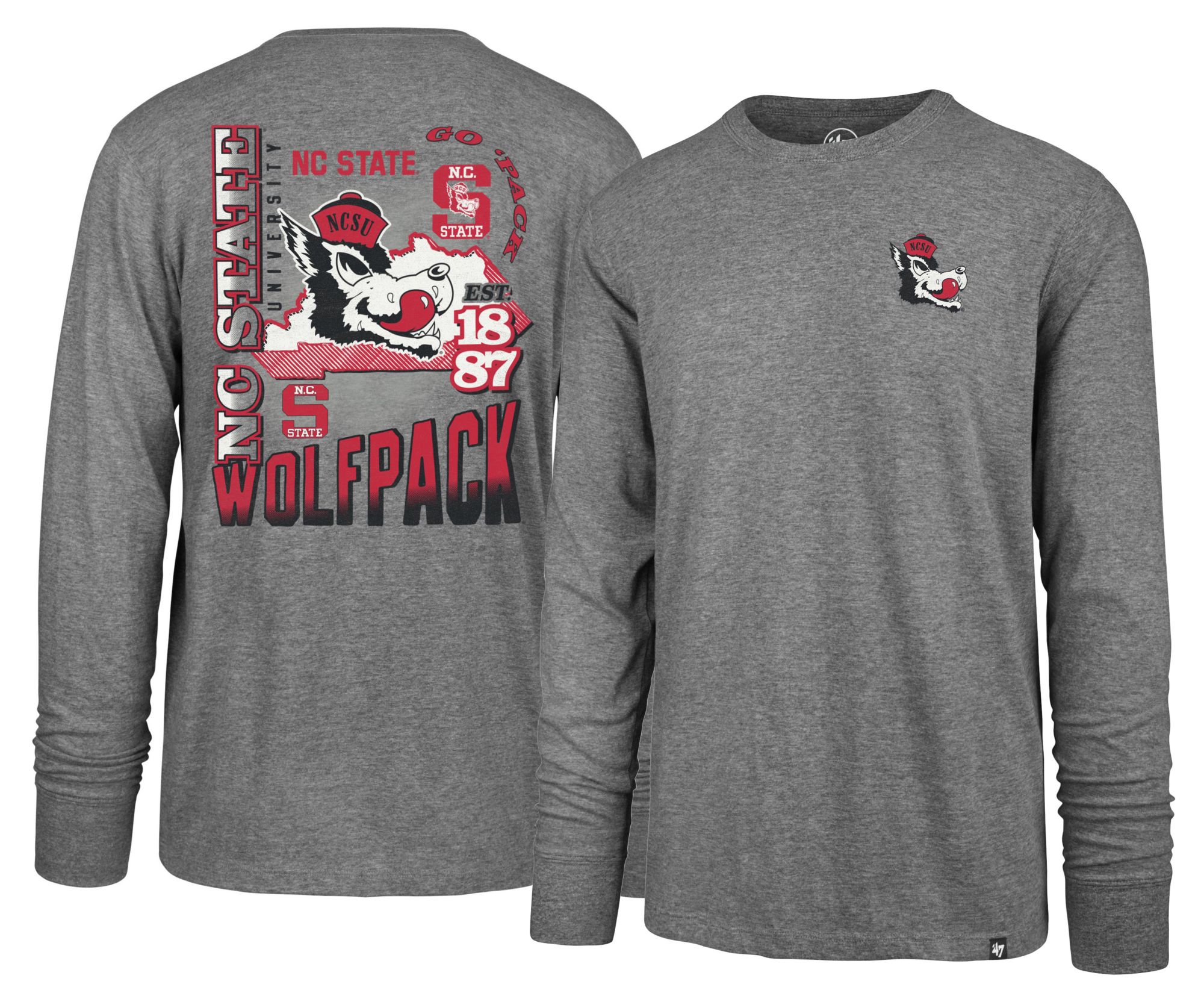 47 Men's NC State Wolfpack Slate Grey Signing Day Long Sleeve Shirt